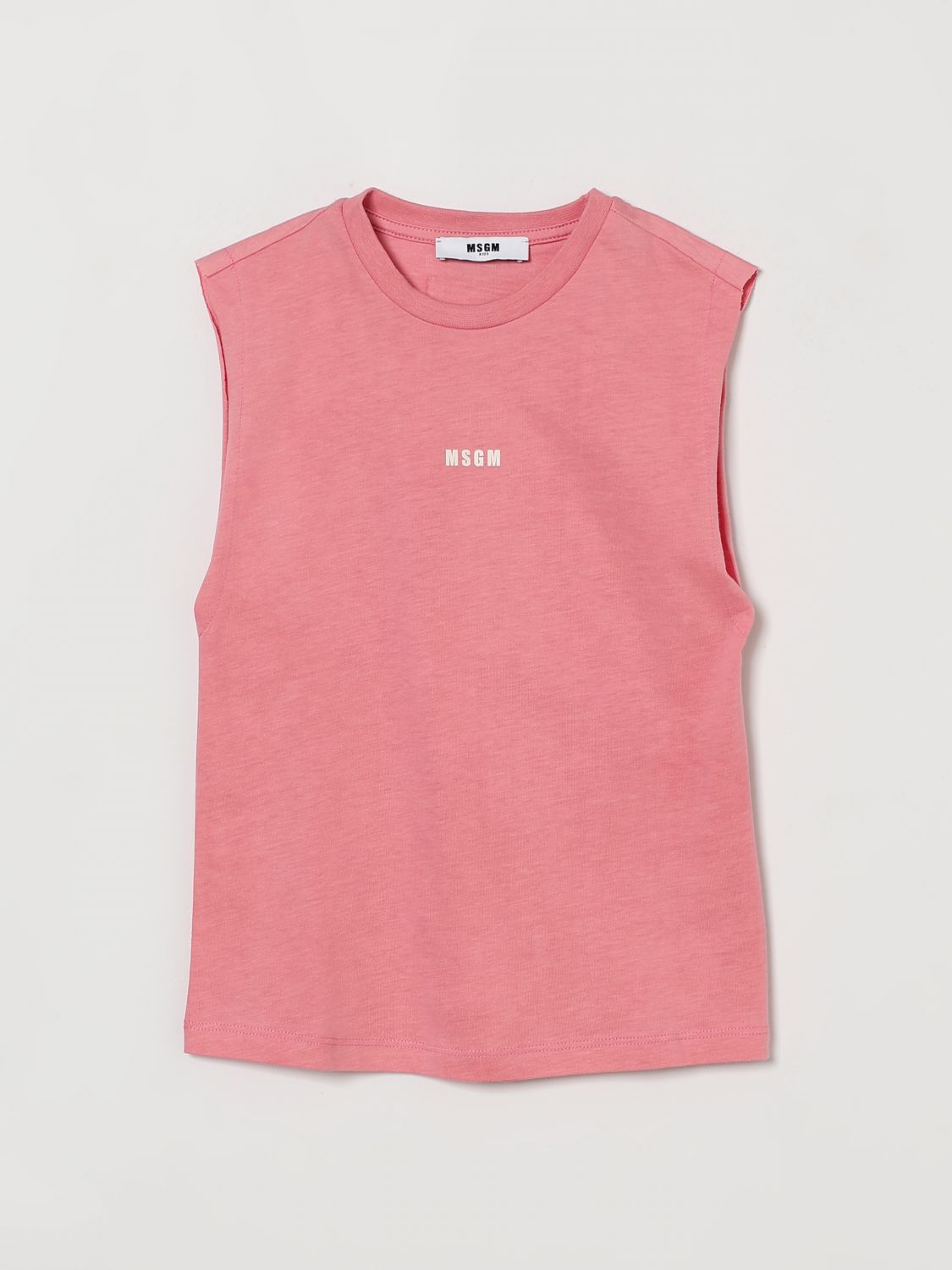 MSGM Kids Baumwoll-Tanktop mit Logo