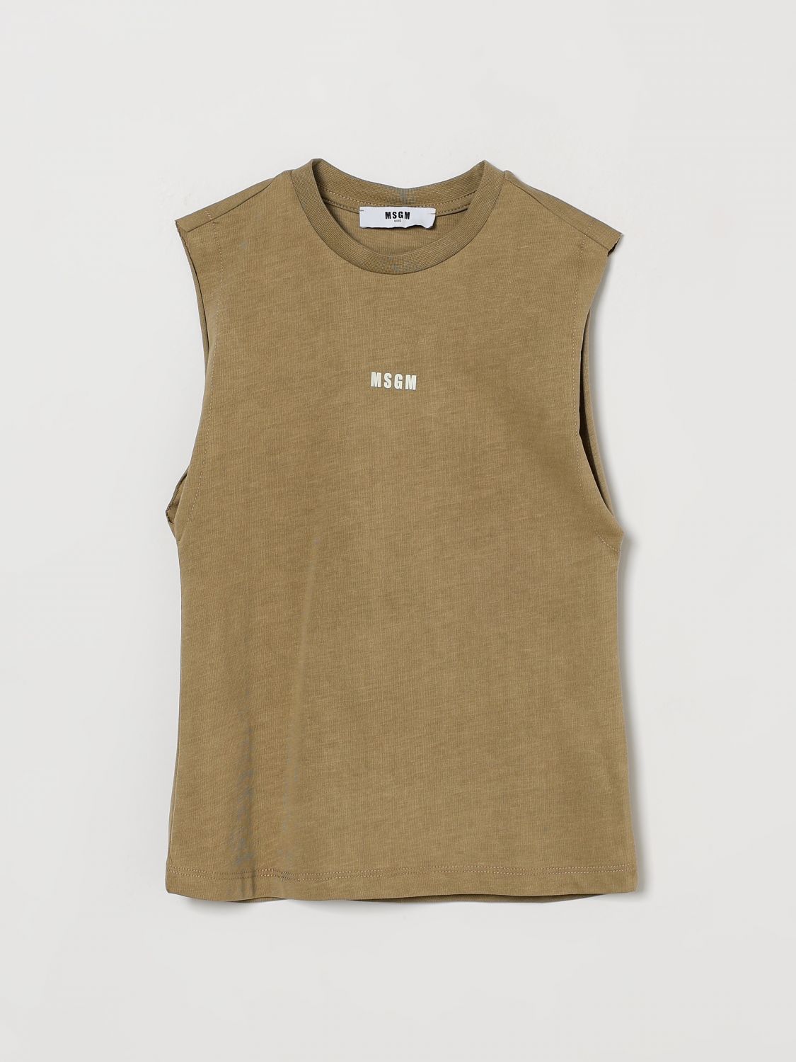 MSGM Kids Baumwoll-Tanktop mit Logo