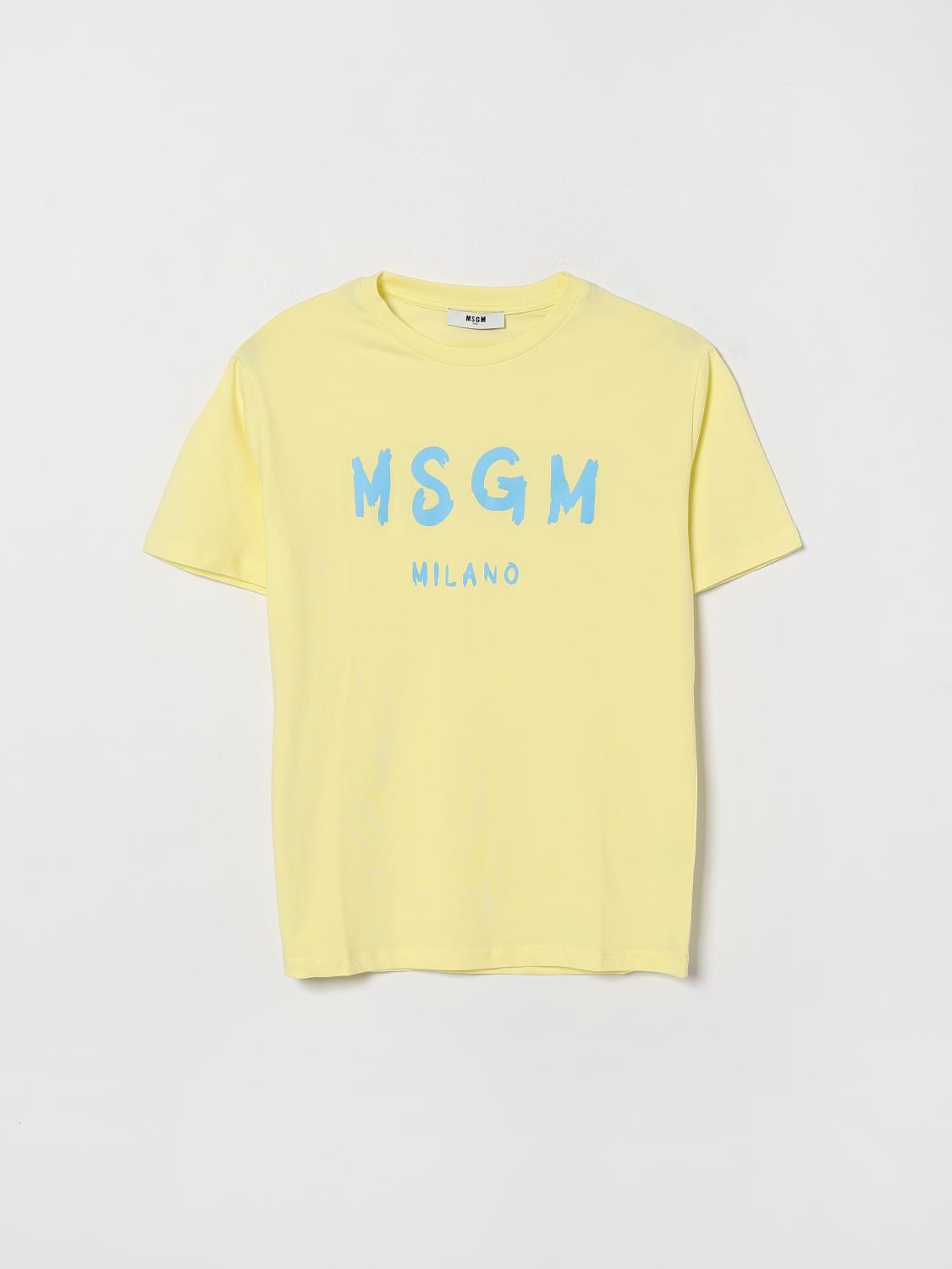 MSGM Kids T-shirt in cotone con logo