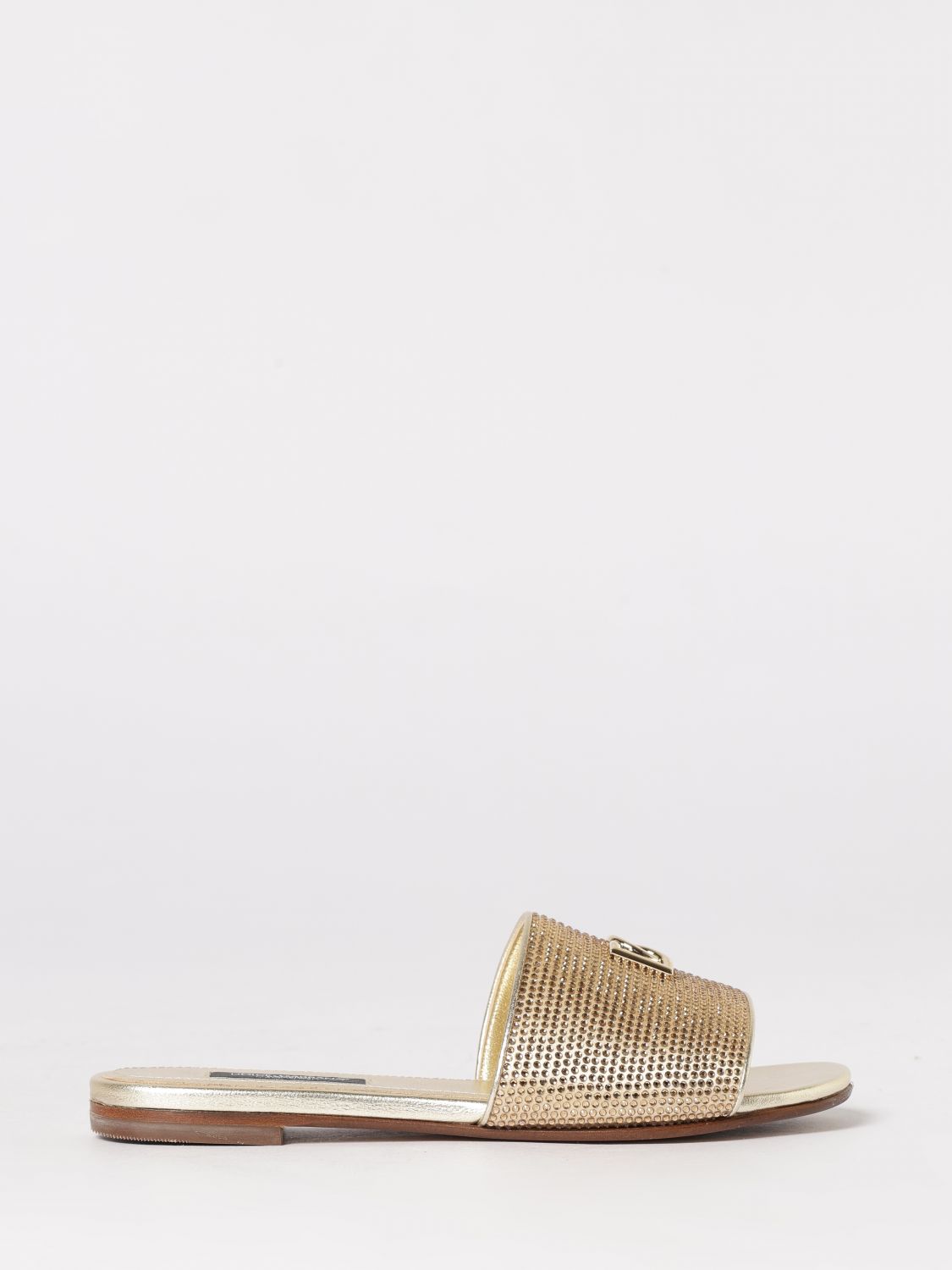 DOLCE & GABBANA Seiden-Mules mit Strasssteinen