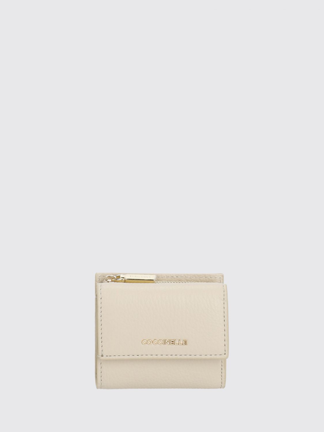 COCCINELLE Metallic Soft wallet in grained leather