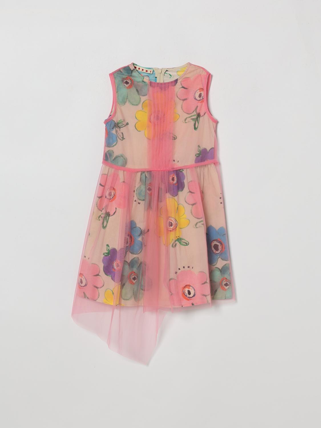 MARNI Printed Cotton and Tulle Dress　MARNI プリント コットン＆チュール ドレス MARNI