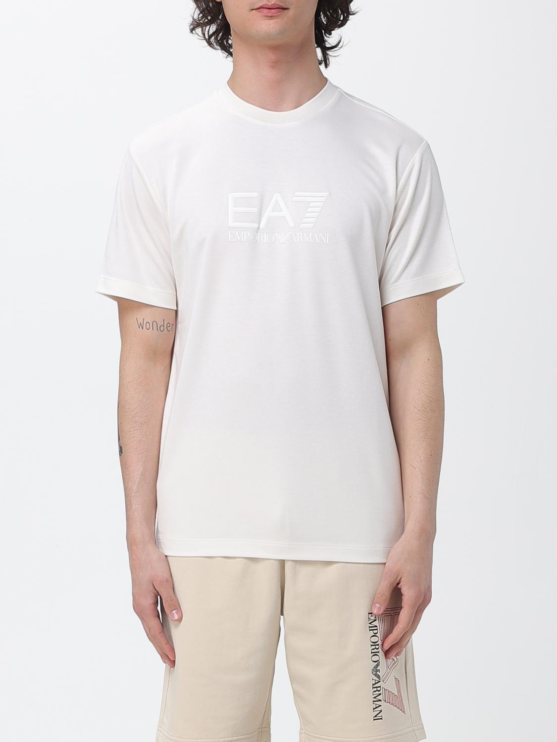 EA7 Baumwoll-T-Shirt mit Logo