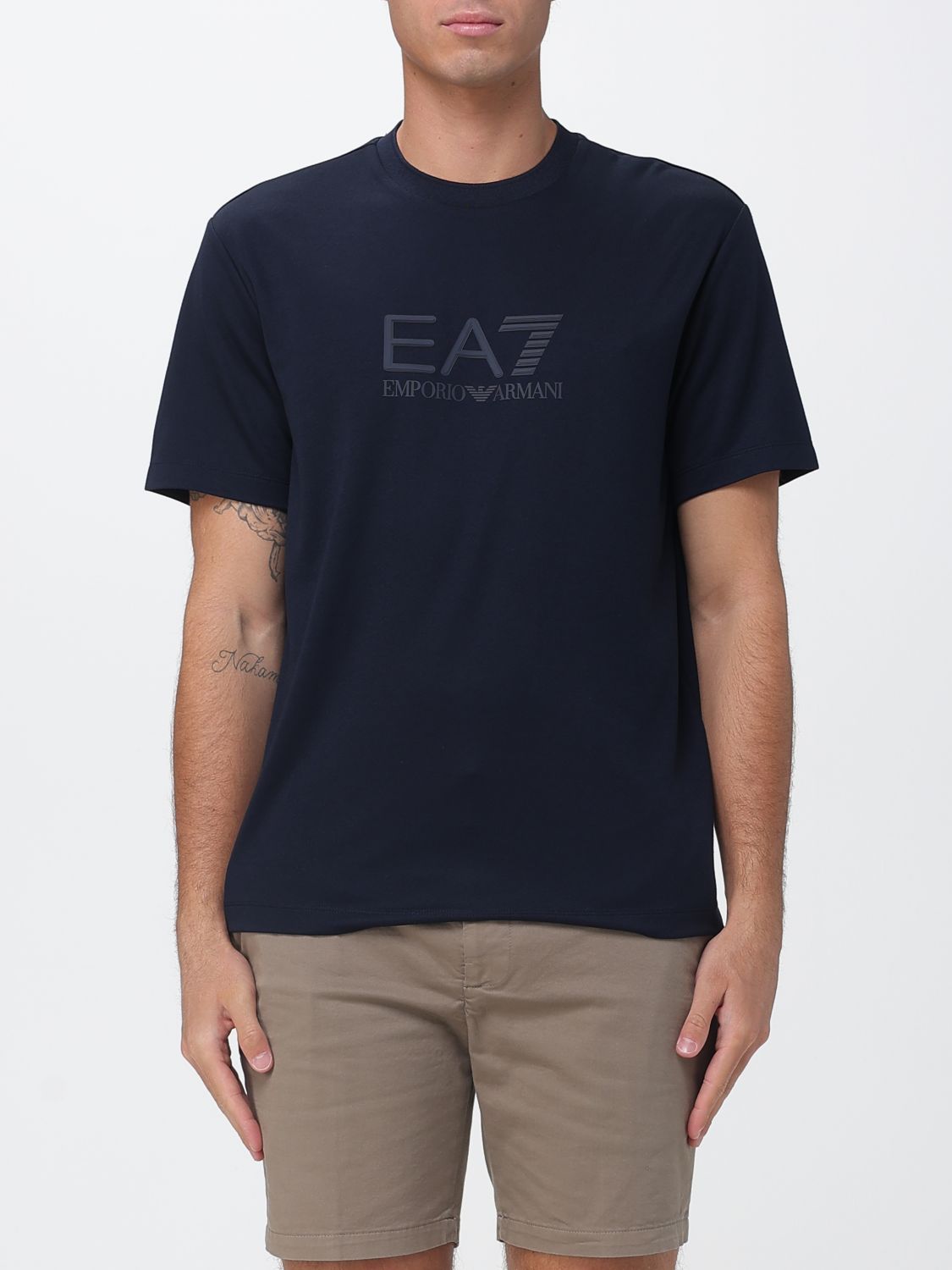 Ea7 Cotton T-Shirt with Logo