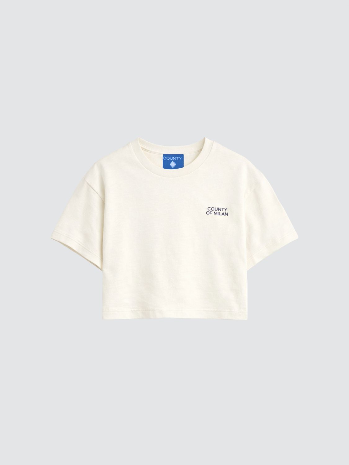 County of Milan Kurzes Baumwoll-T-Shirt mit Logo