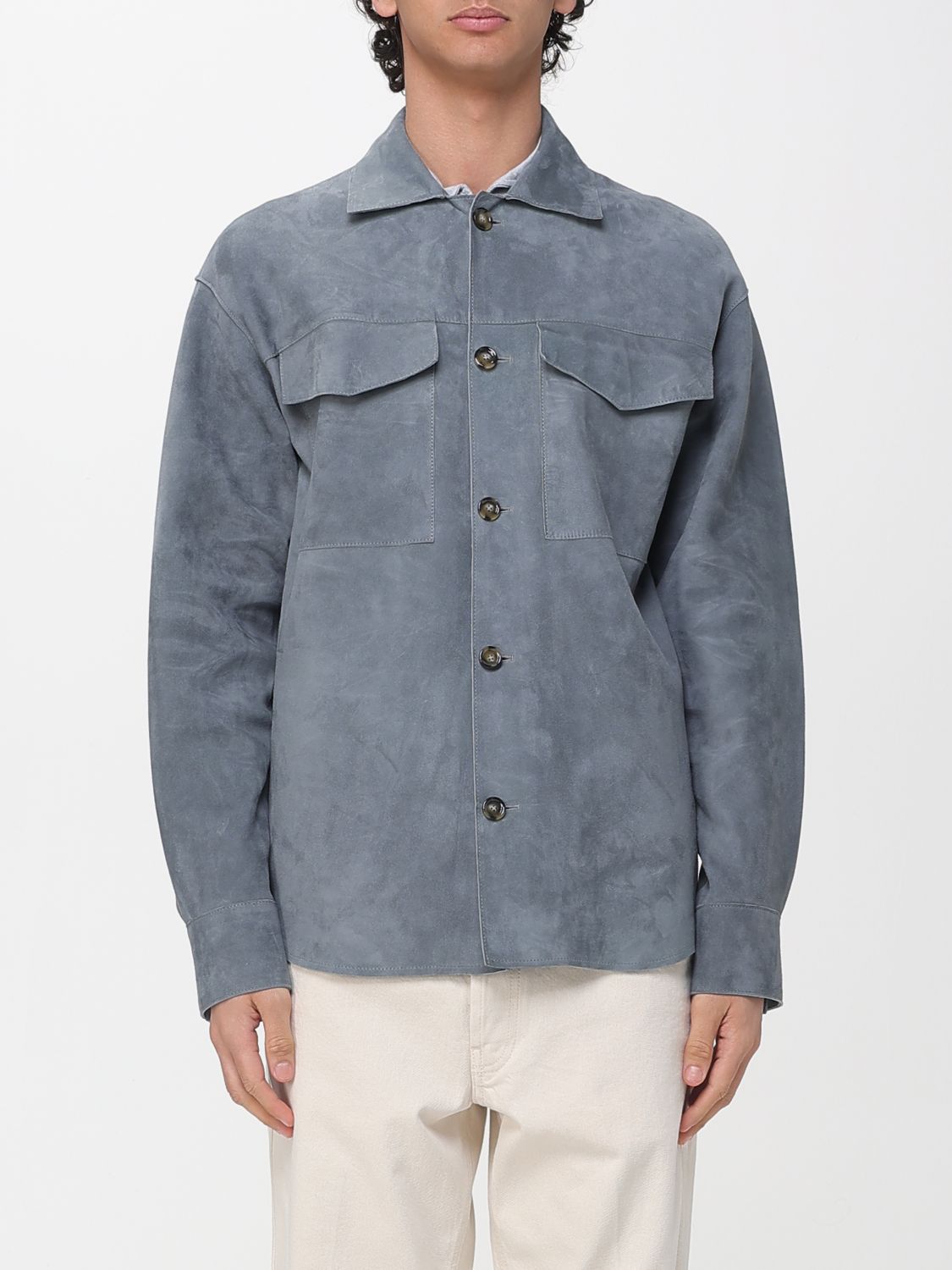 LARDINI Suede Overshirt　LARDINI スエード オーバーシャ​​ツ LARDINI