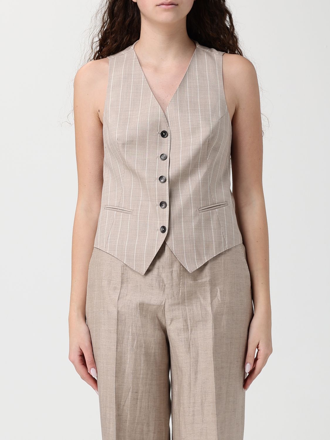 TAGLIATORE Pinstriped Single-Breasted Jacket　TAGLIATORE ピンストライプ シングルブレスト ジャケット TAGLIATORE