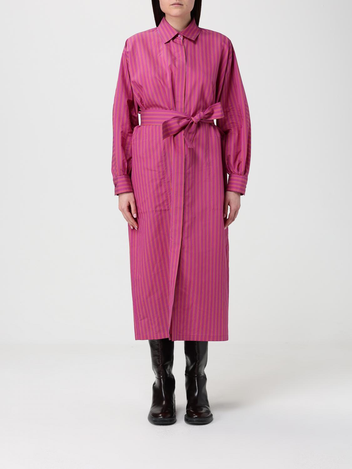 MAX MARA Gestreiftes Hemdblusenkleid aus Baumwolle und Seide