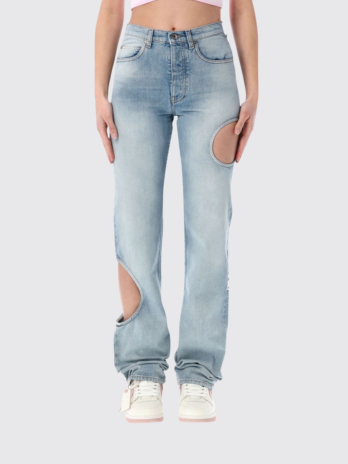 Off-White OFF-WHITE Jeans Woman color Denim　OFF-WHITE ジーンズ ウーマンカラーデニム
