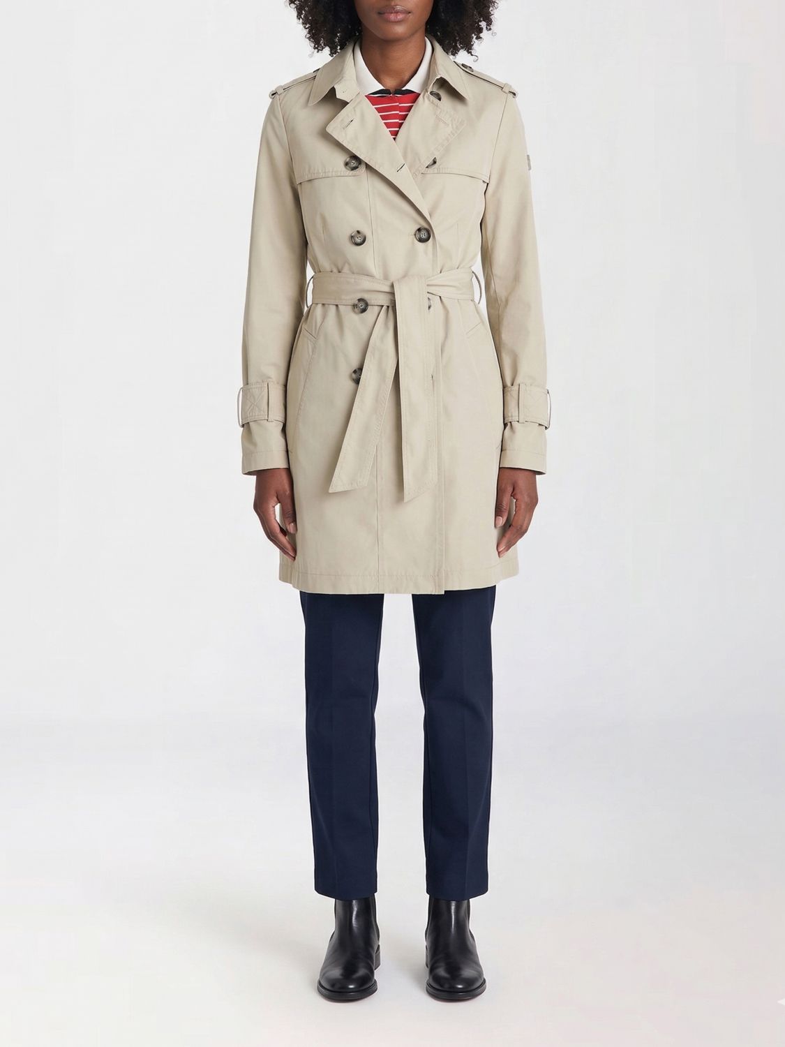 Peuterey Polyester Double Breasted Trench Coat