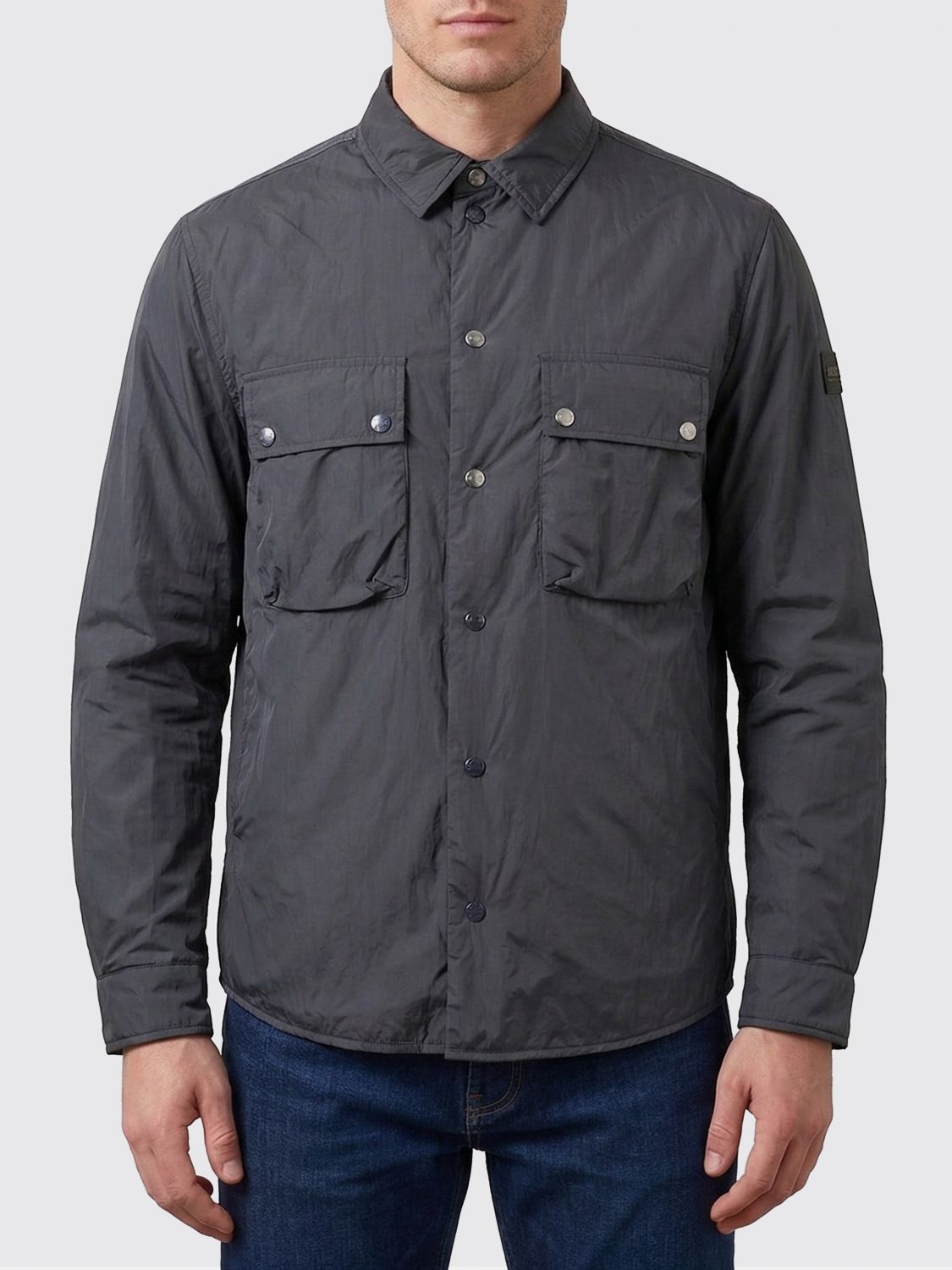 Peuterey Nylon Shirt Jacket In 블루