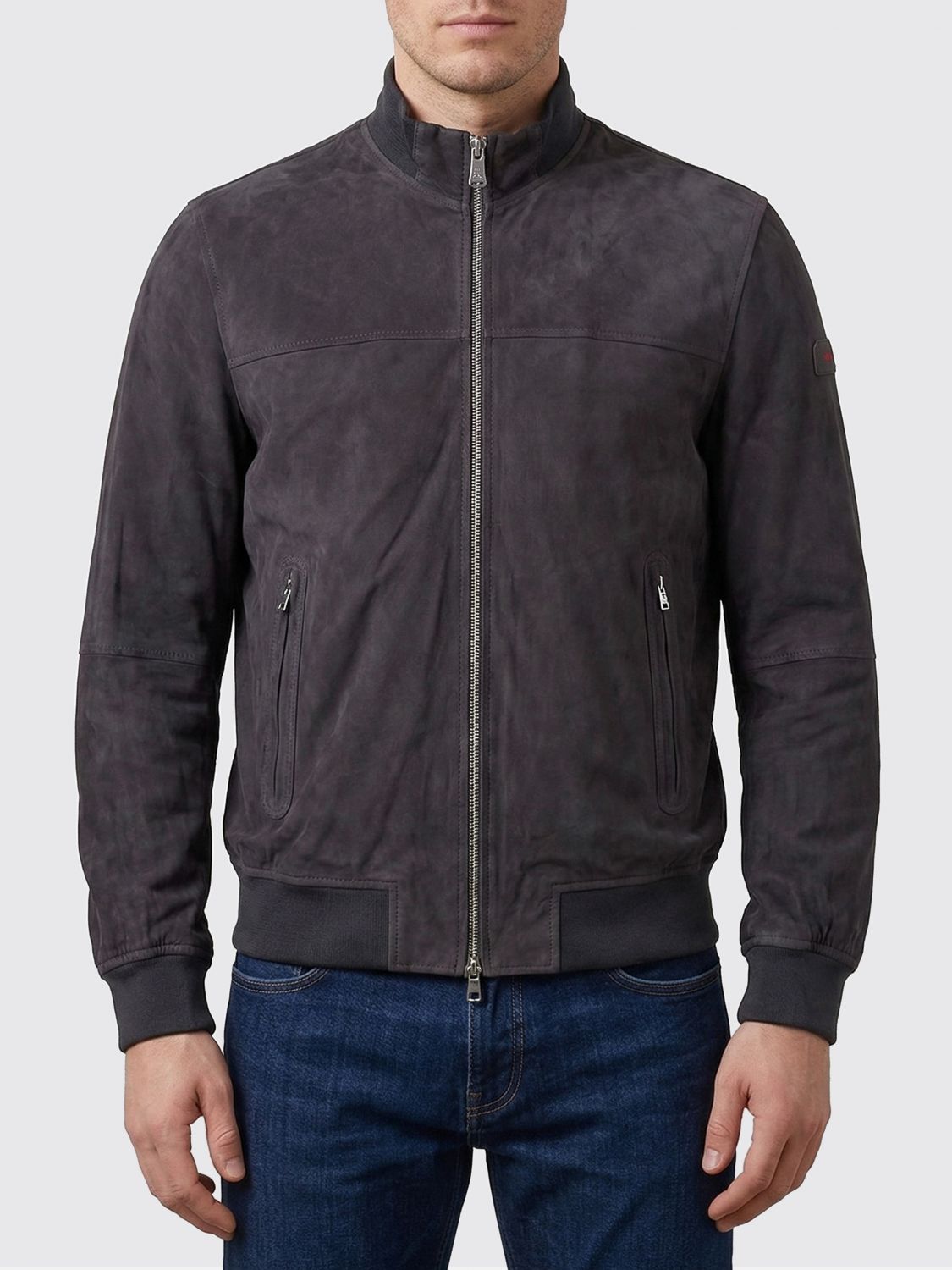 Peuterey Suede Bomber In 블루