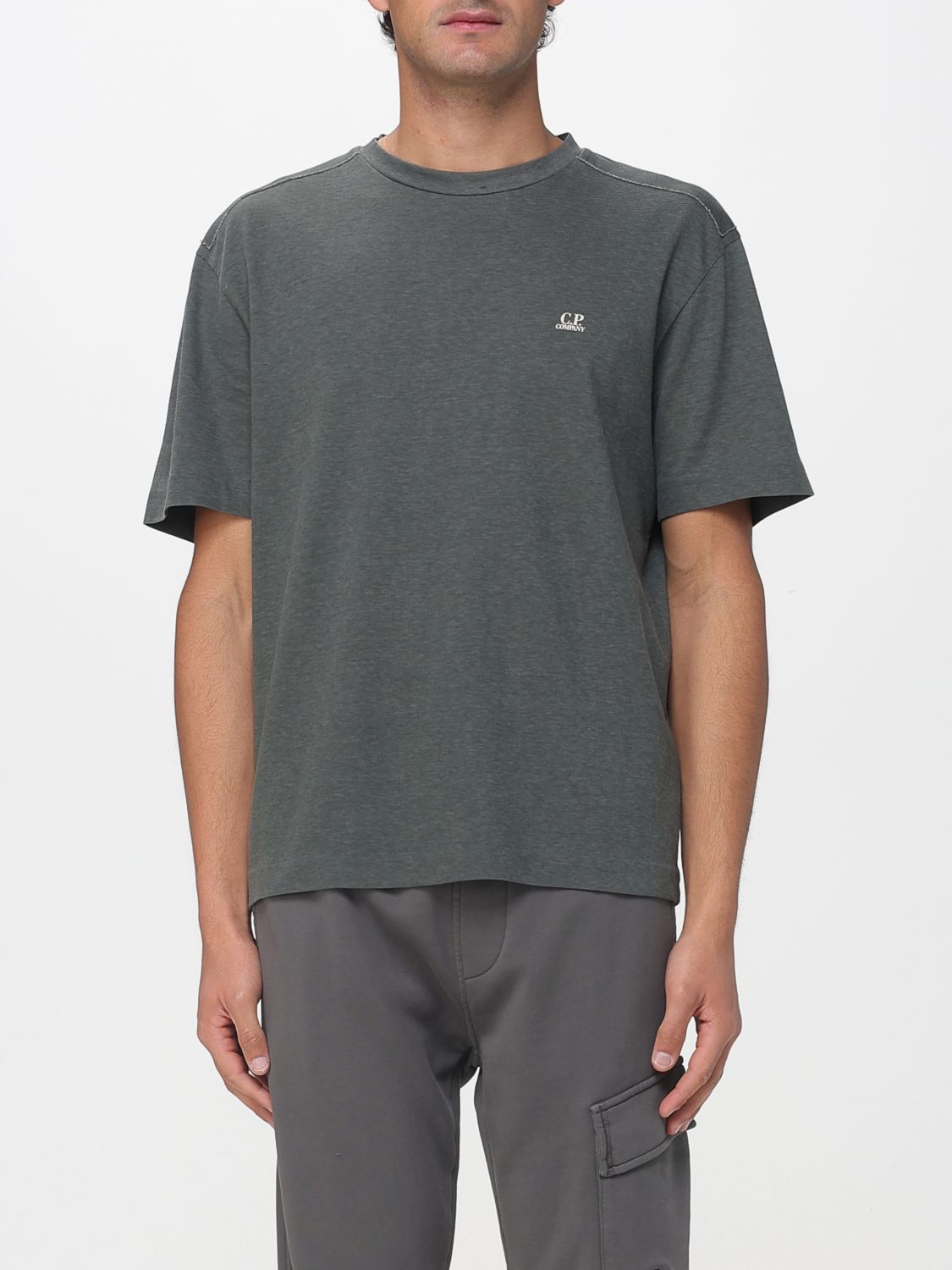 C. P. COMPANY Baumwoll-T-Shirt mit Logo