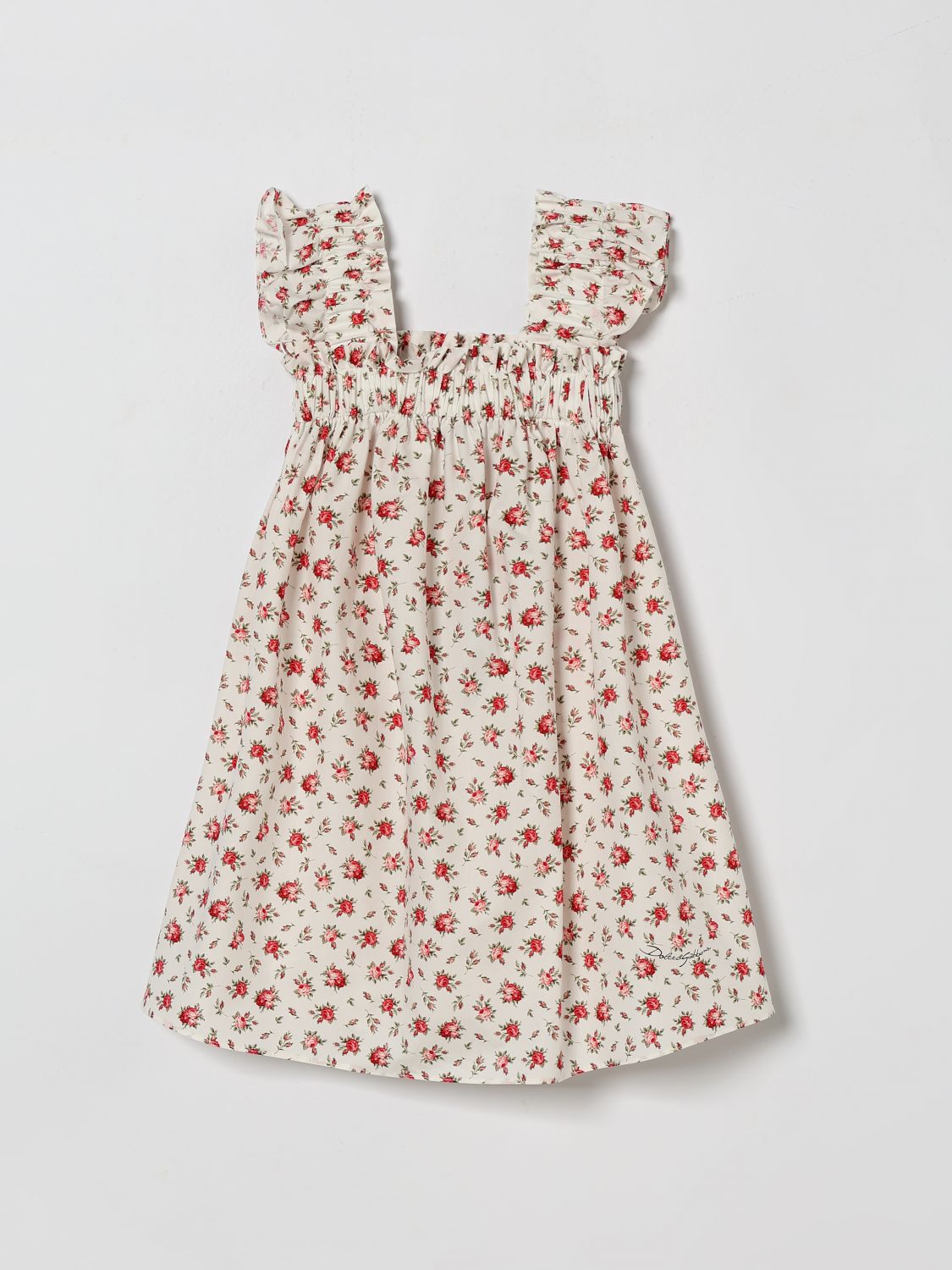 DOLCE & GABBANA Baumwollkleid mit Blumenprint