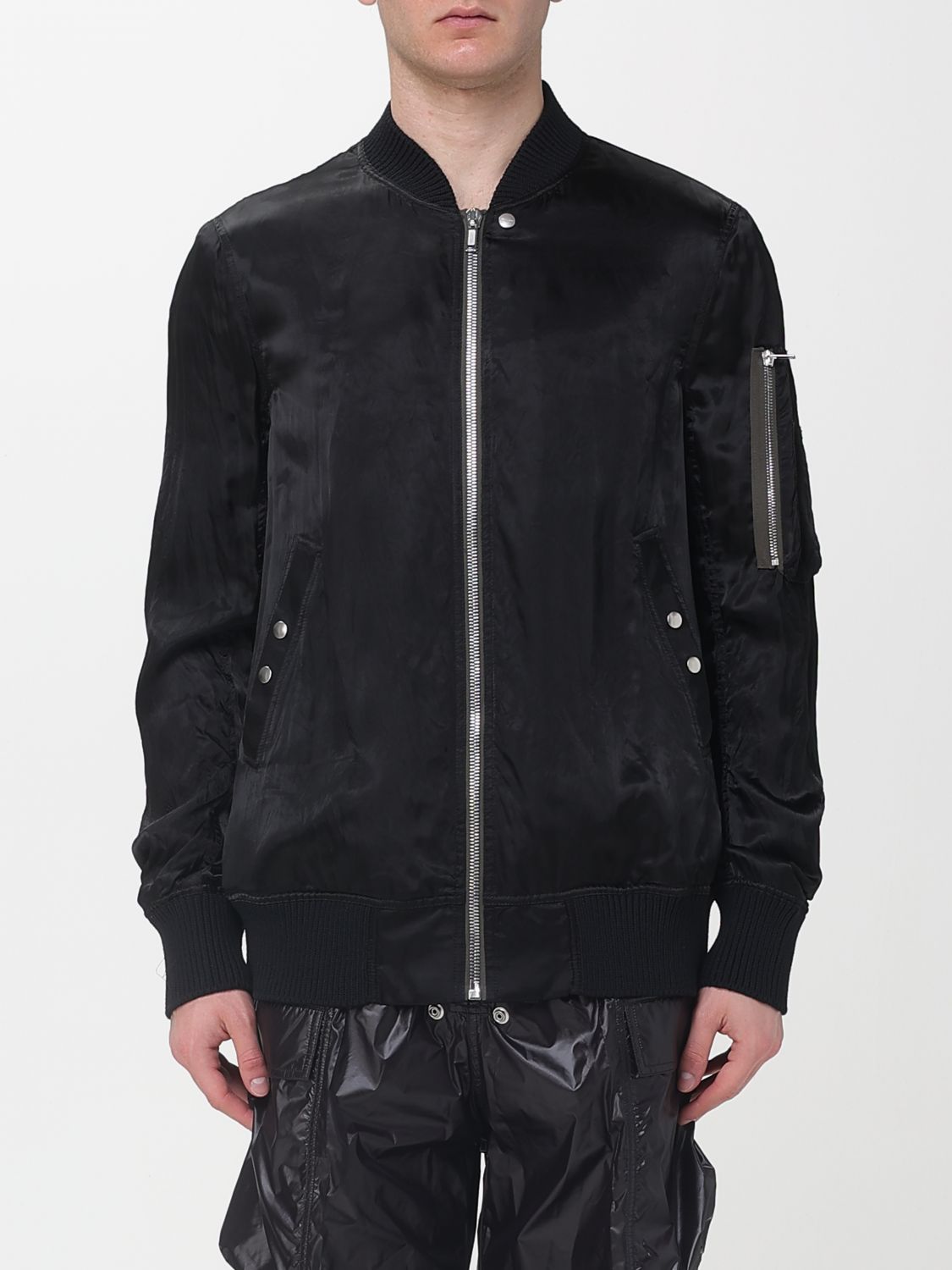 RICK OWENS Cupro- und Schurwoll-Bomberjacke