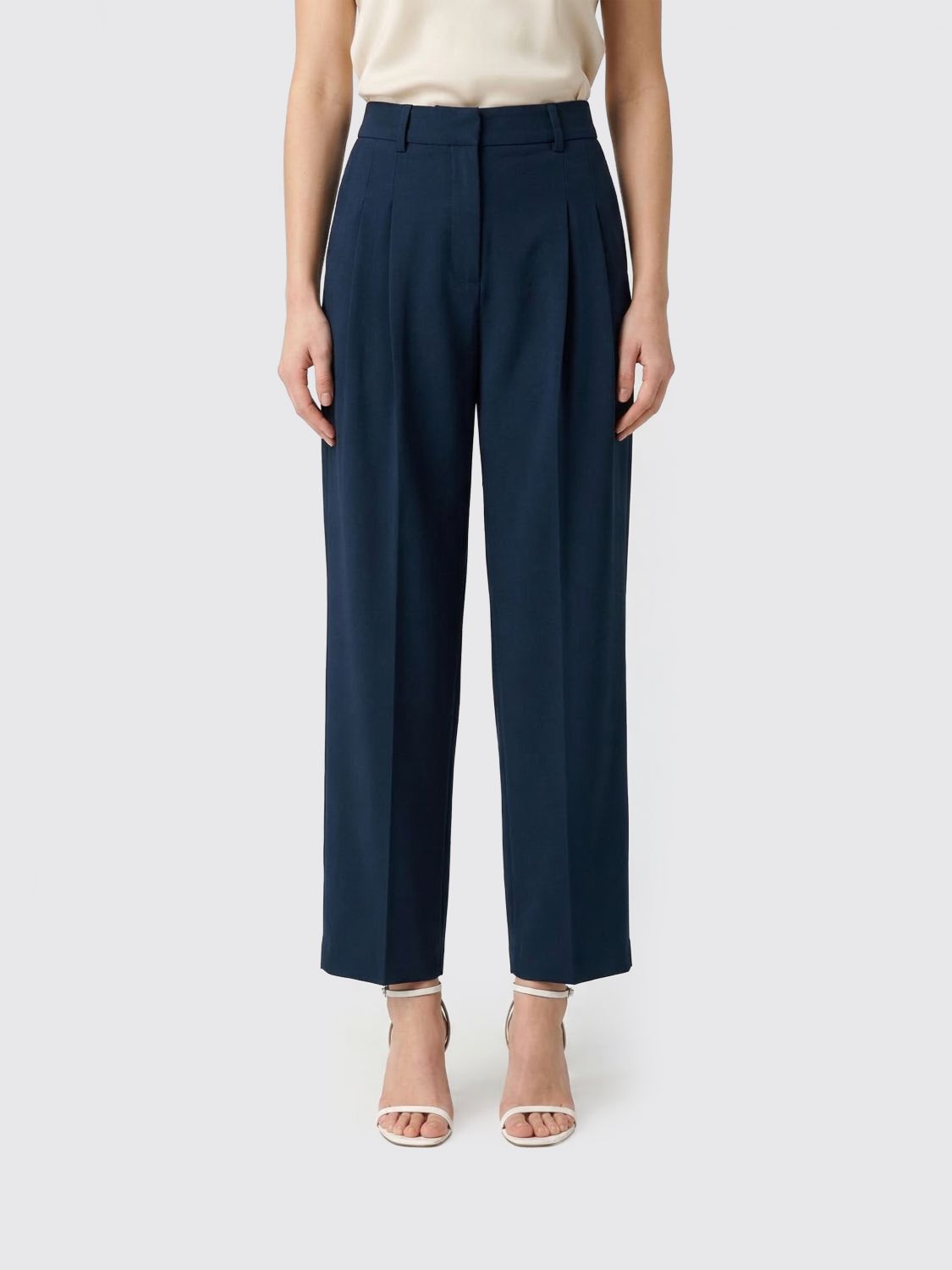 Patrizia Pepe Viscose Blend Wide Leg Pants · 42