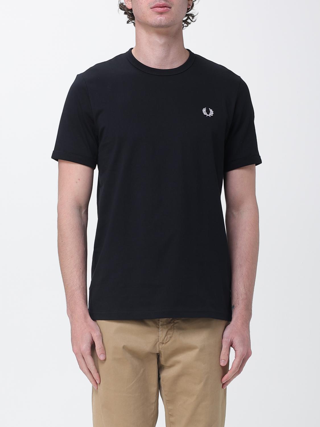 Fred Perry Cotton T-Shirt with Mini Logo · S