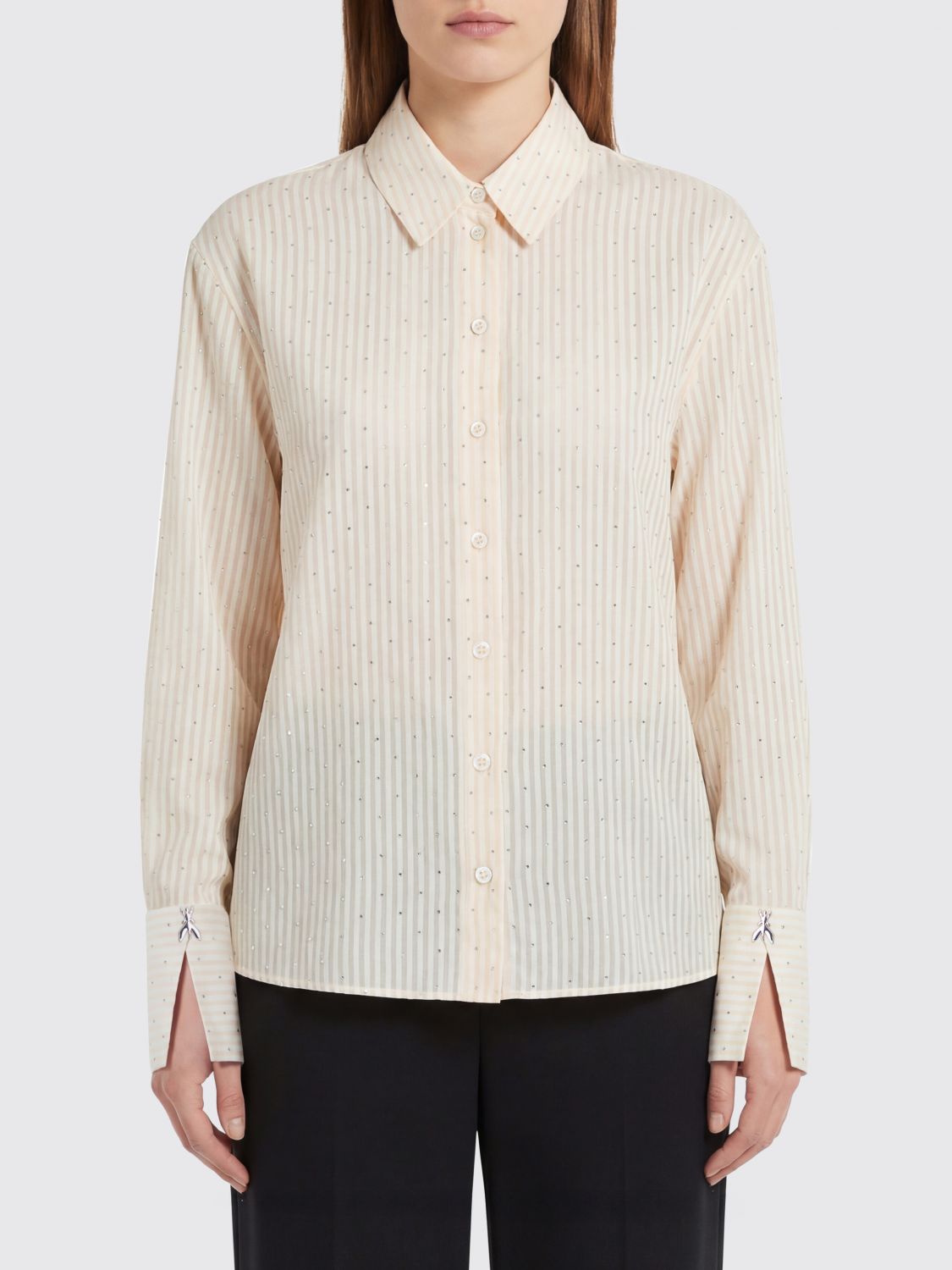 PATRIZIA PEPE Gestreifte Lyocell-T-Shirts