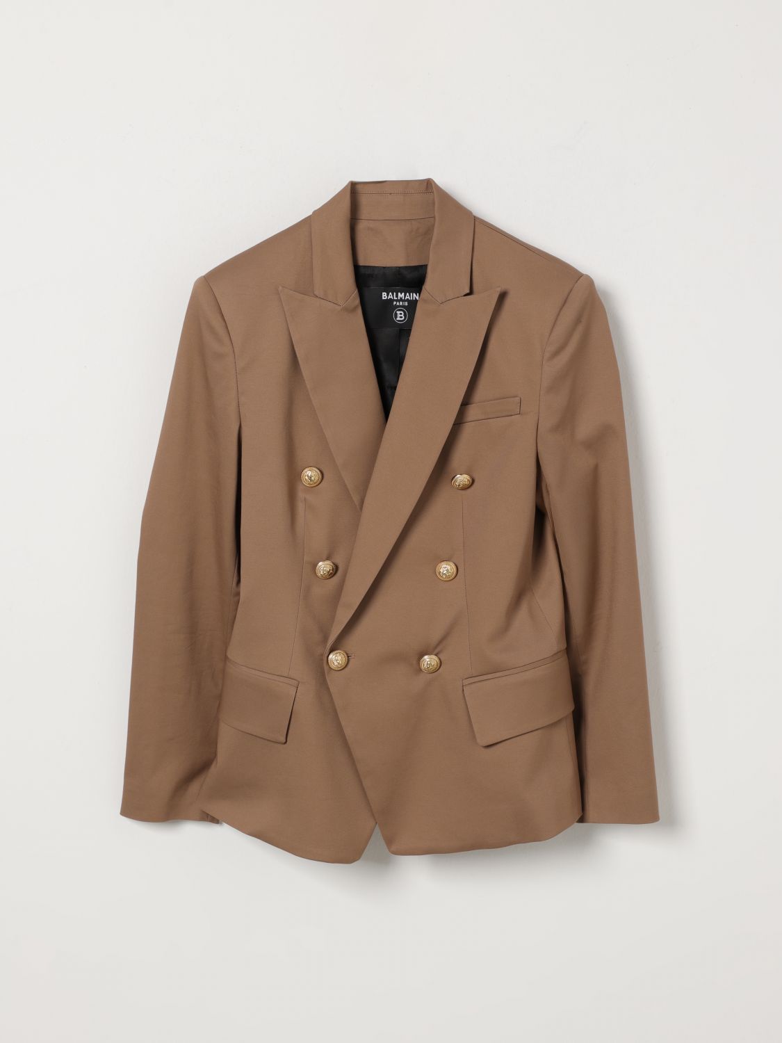 BALMAIN Zweireihiger Baumwollblazer
