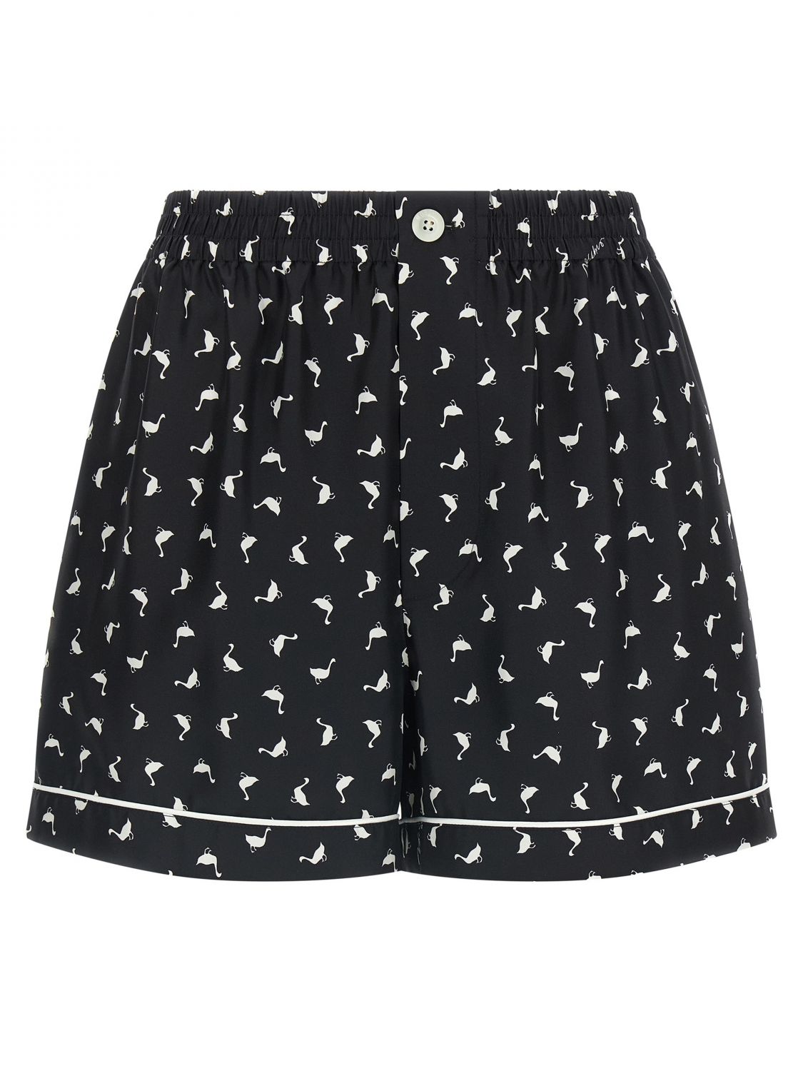 MOSCHINO COUTURE Bedruckte Seidenshorts