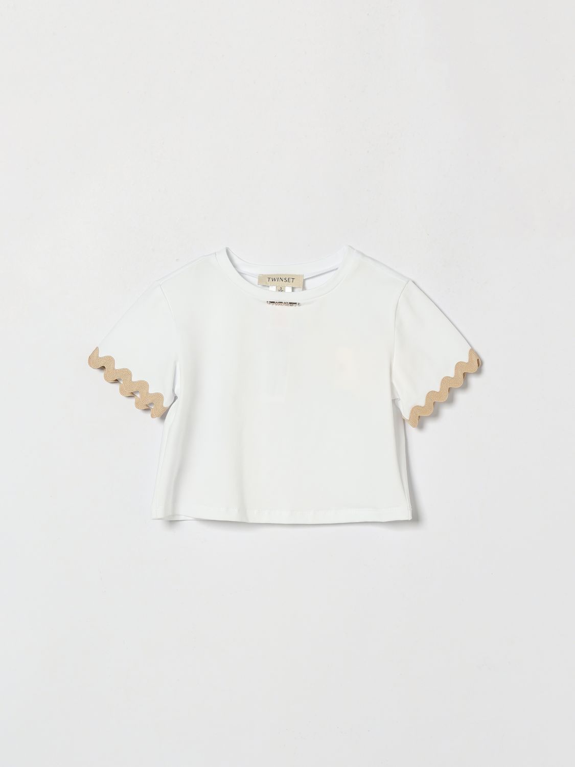Twinset T-shirt in cotone con profili a contrasto