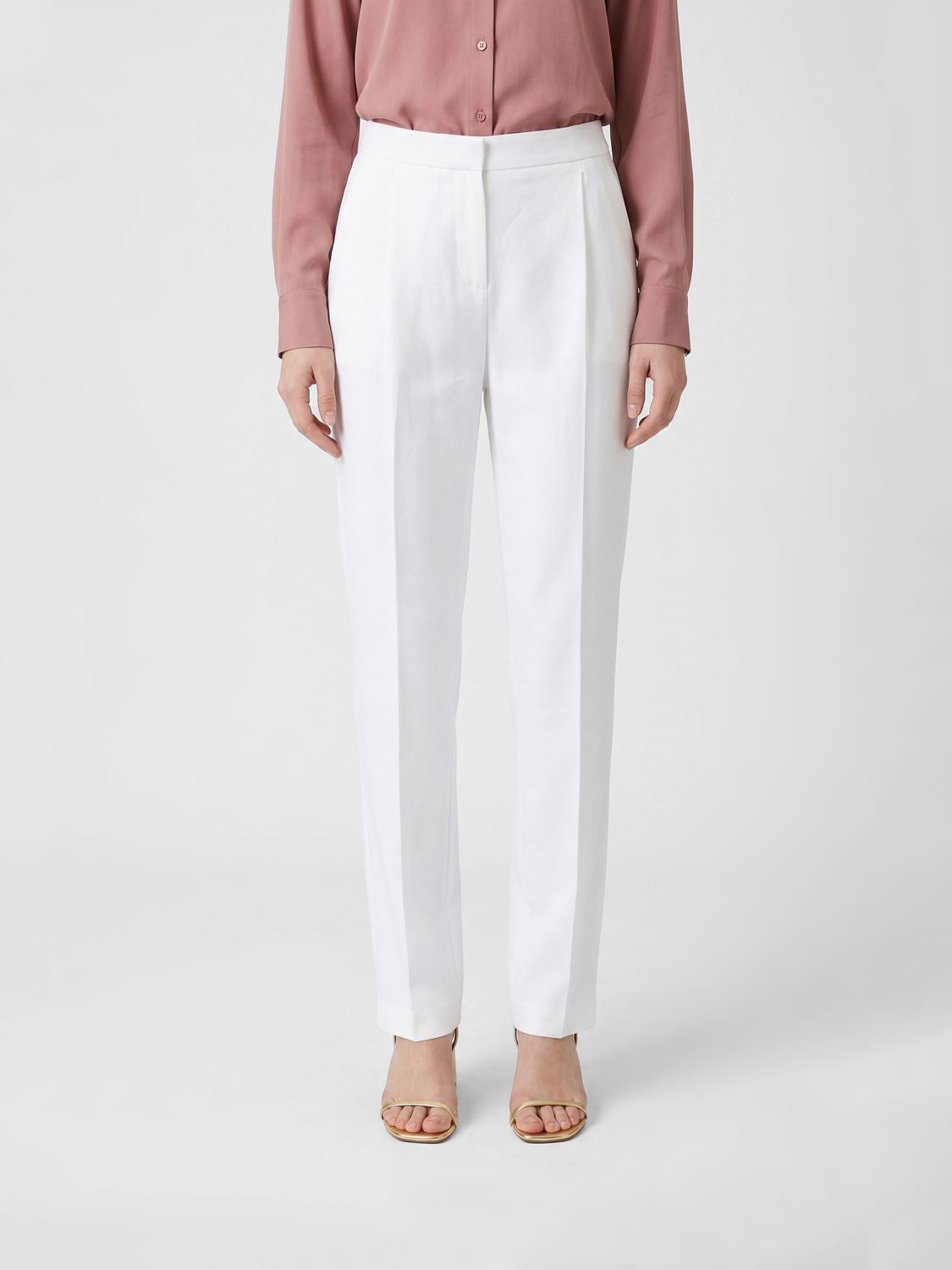 Elisabetta Franchi Linen Blend Palazzo Trousers