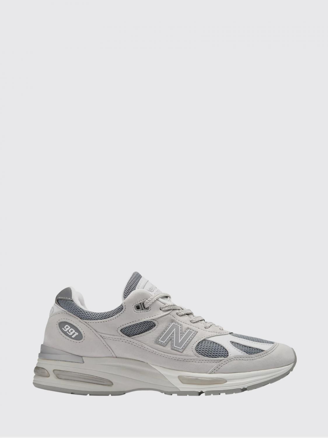 NEW BALANCE Made in UK 991v2 Suede and Mesh Sneakers