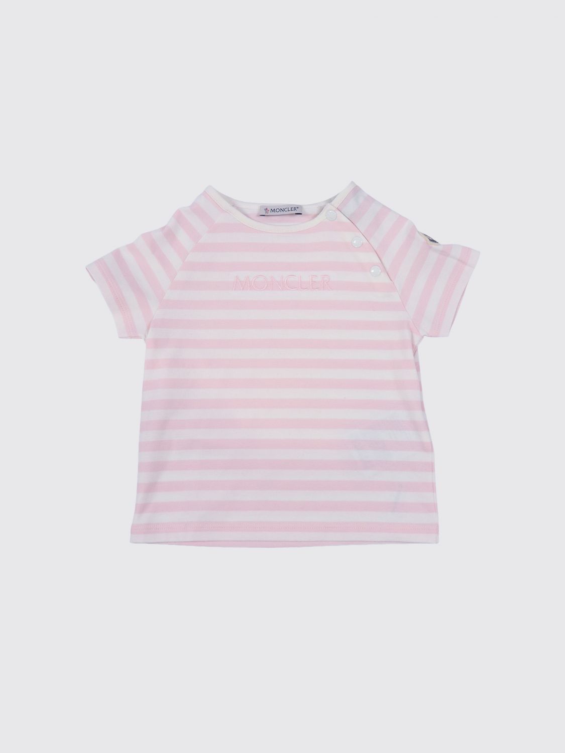 MONCLER Striped Stretch Cotton T-shirt　MONCLER ストライプ ストレッチ コットン Tシャツ MONCLER