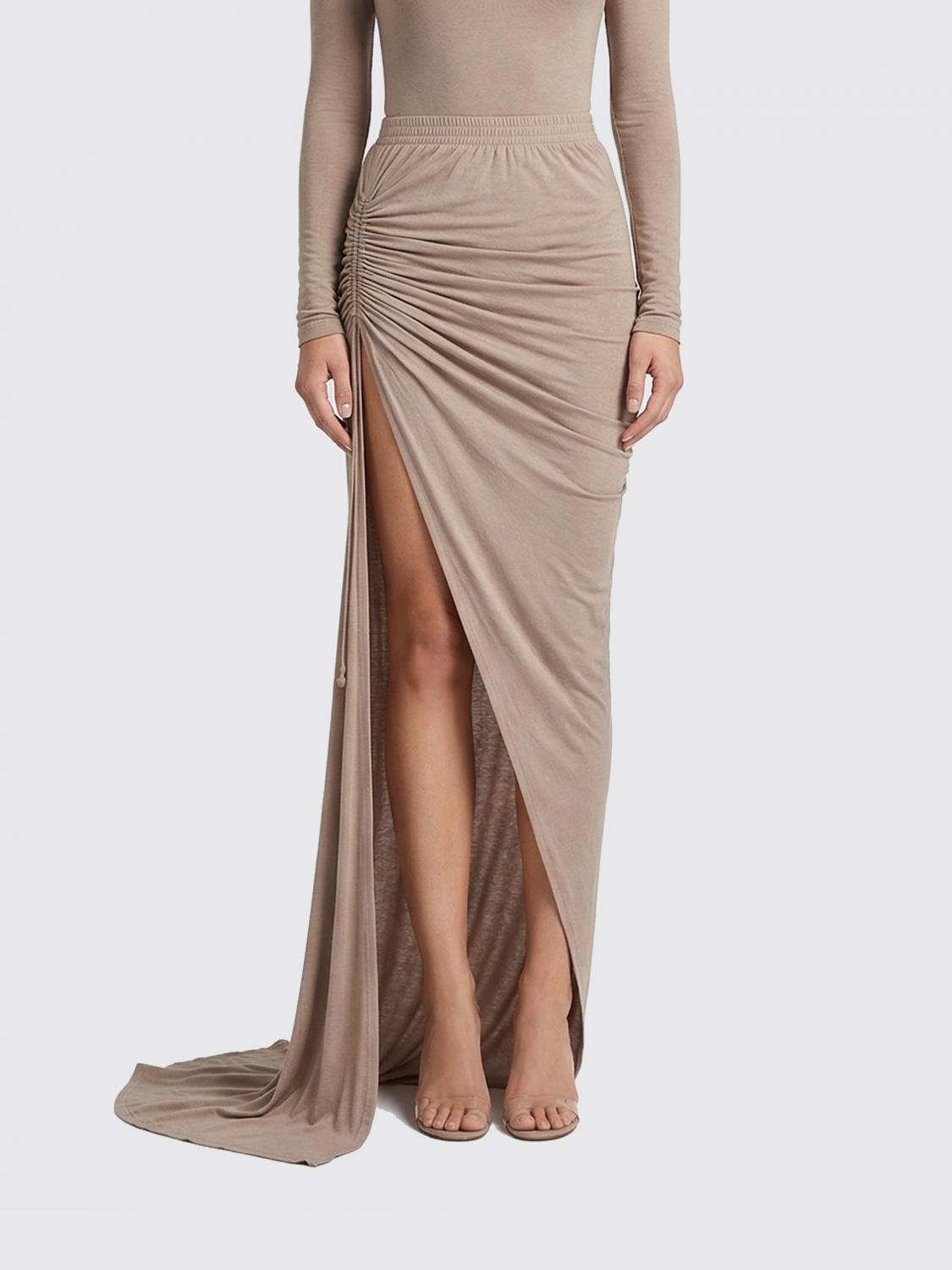 Rick Owens Rick Owens DRKSHDW Long Skirt in Cotton Jersey　Rick Owens DRKSHDW ロングスカート コットンジャージー