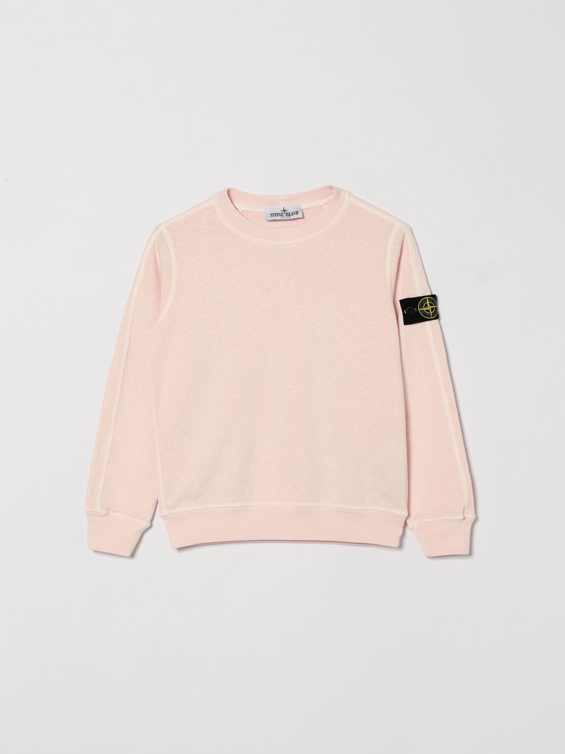 STONE ISLAND JUNIOR Felpa girocollo in cotone