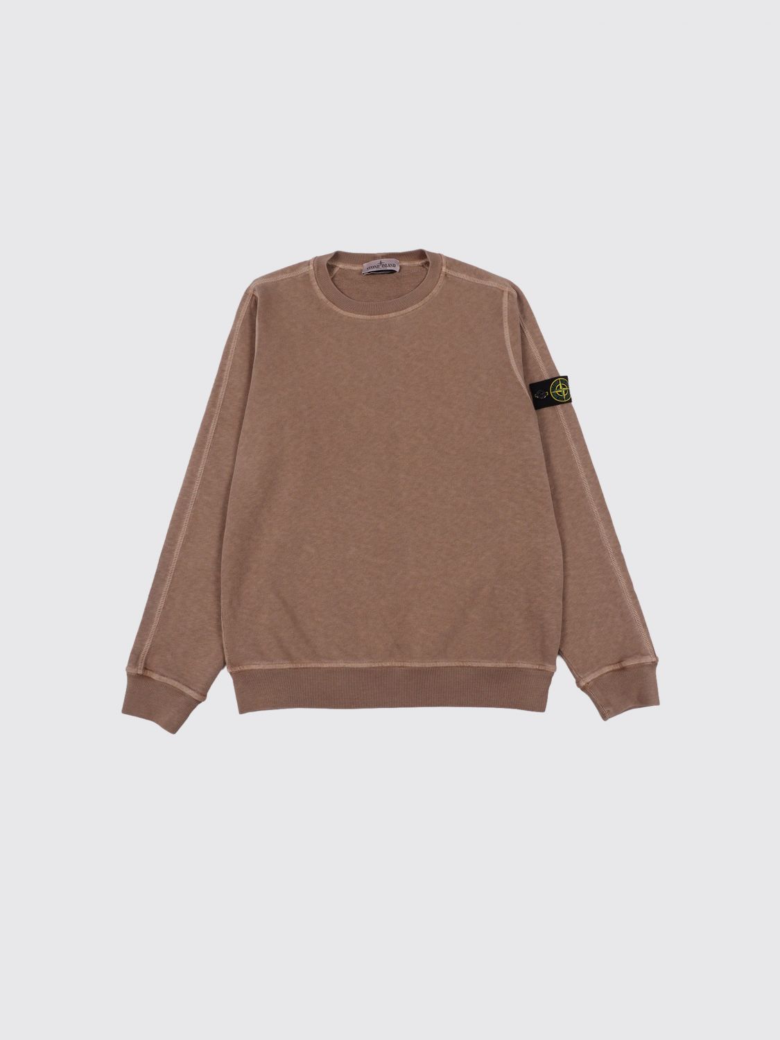 STONE ISLAND JUNIOR Rundhals-Sweatshirt aus Baumwolle