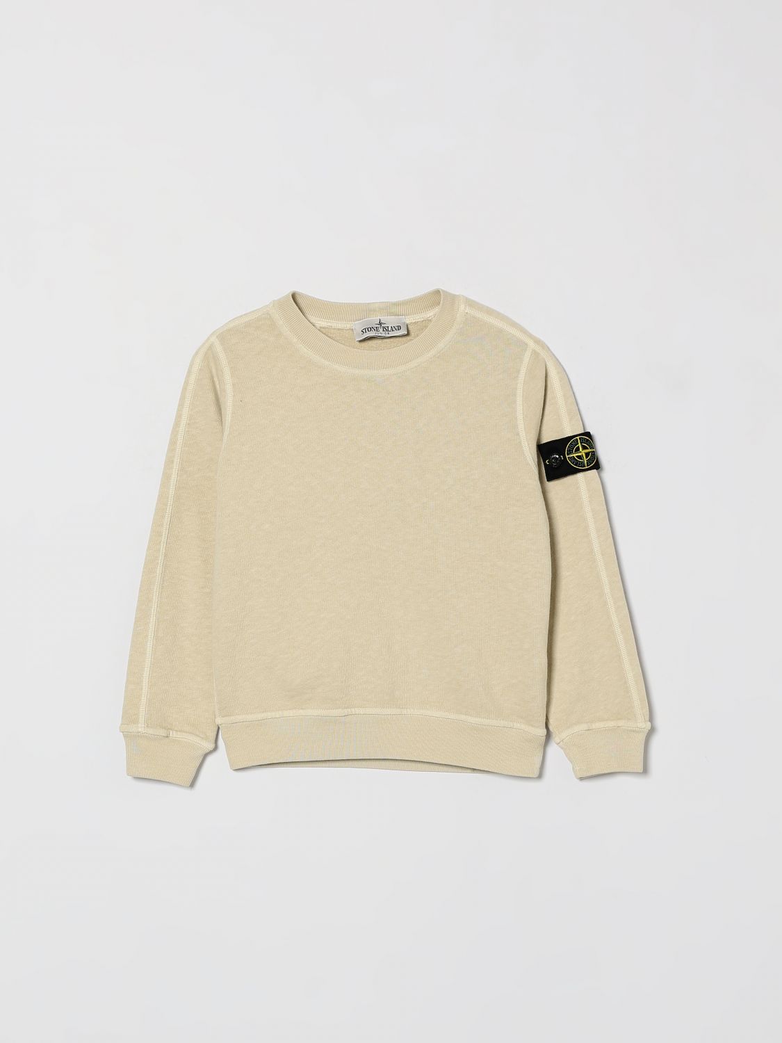 STONE ISLAND JUNIOR Rundhals-Sweatshirt aus Baumwolle