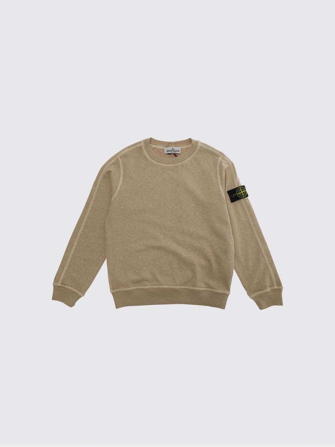 STONE ISLAND JUNIOR Felpa girocollo in cotone
