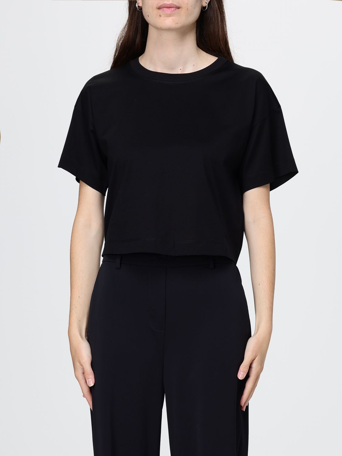 Mm Max Mara Cotton Crop T-shirt