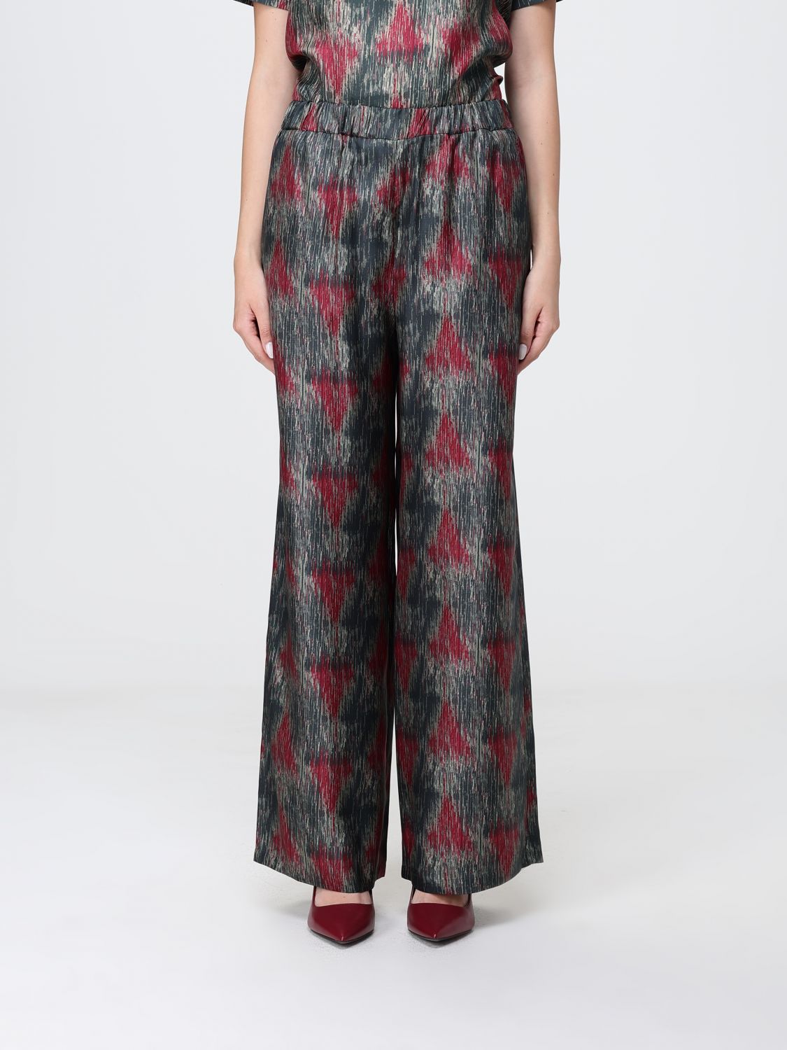 Mm Max Mara Pants Woman In Brown