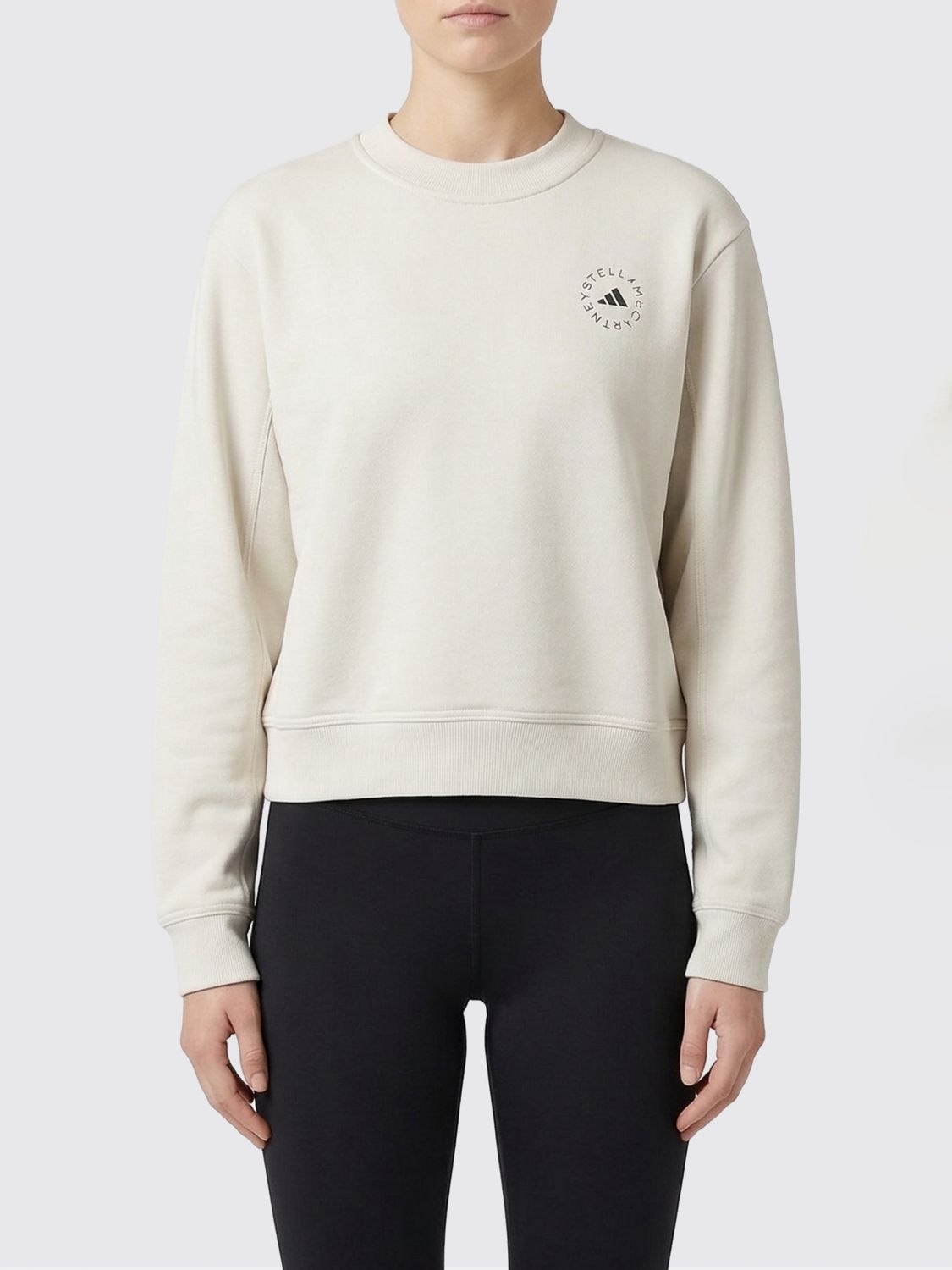 Stella McCartney ADIDAS BY STELLA MCCARTNEY Crew-neck Sweatshirt with Logo　ADIDAS BY STELLA MCCARTNEY ロゴ入りクルーネック スウェットシャツ