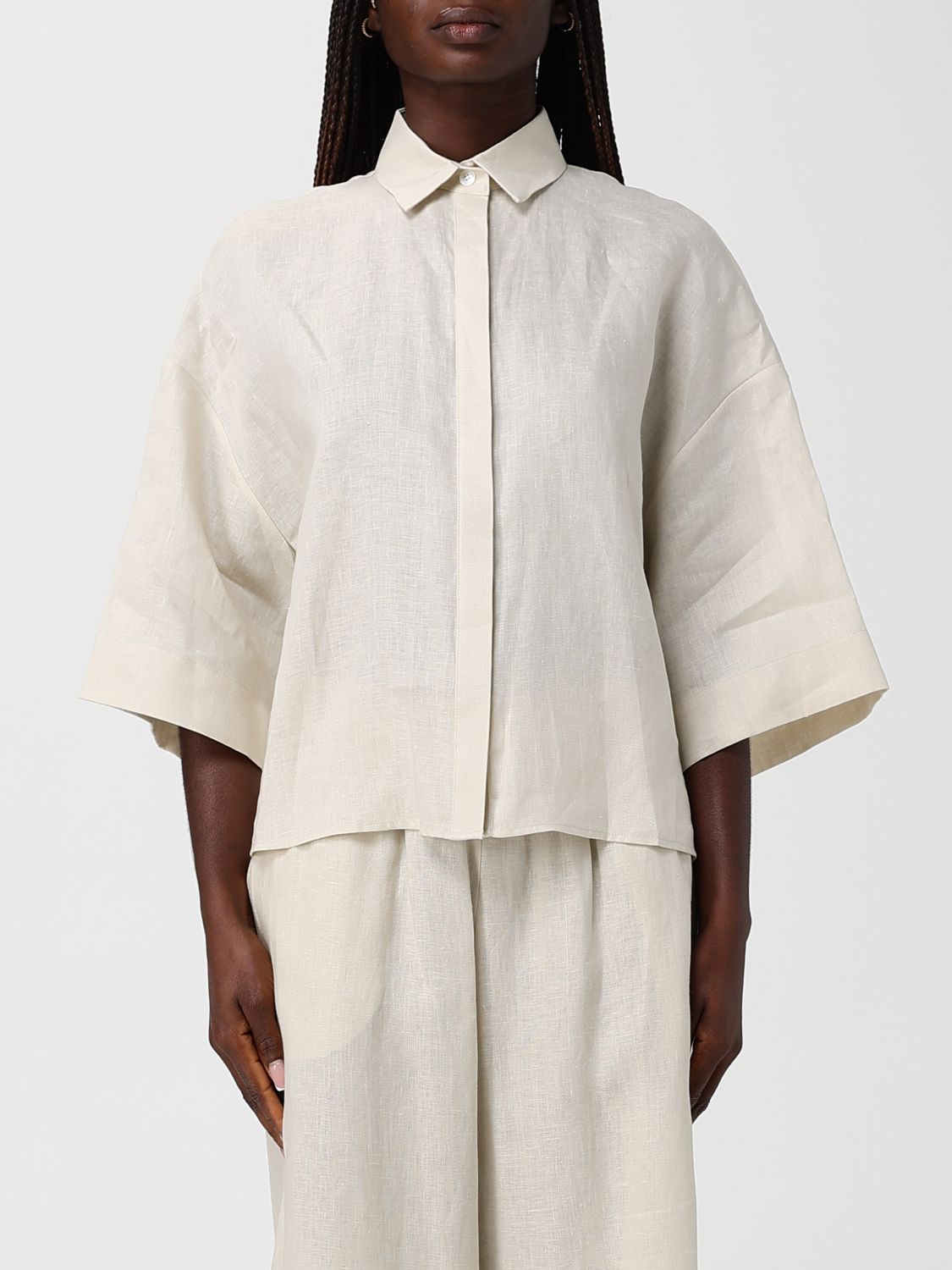 MM Max Mara Linen Shirt　MM マックスマーラ リネン シャツ MM
