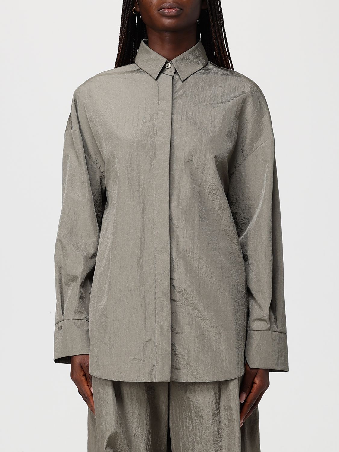 MM Max Mara Relaxed Technical Canvas Shirt　MM マックスマーラ リラックス テクニカル キャンバス シャツ MM