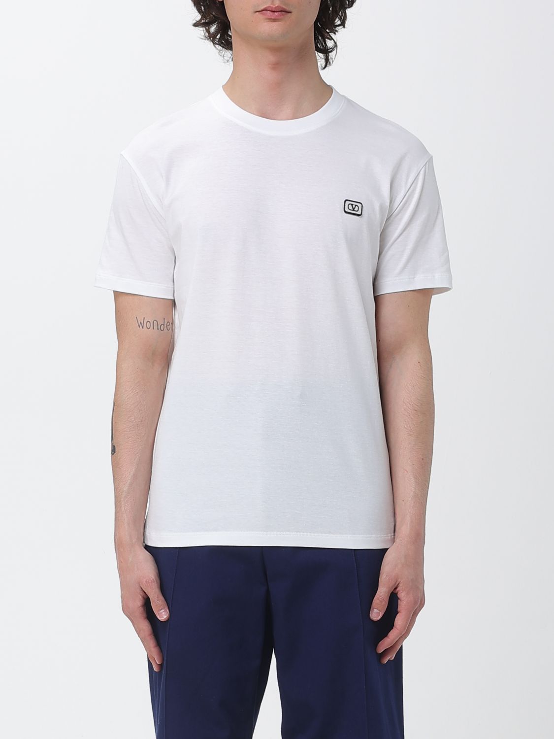 VALENTINO Cotton T-Shirt With VLogo