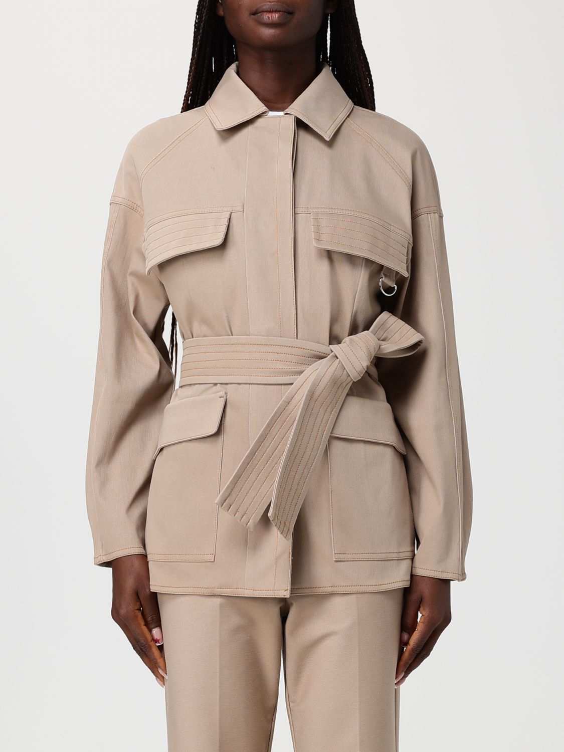 Mm Max Mara Jacket Woman In Brown