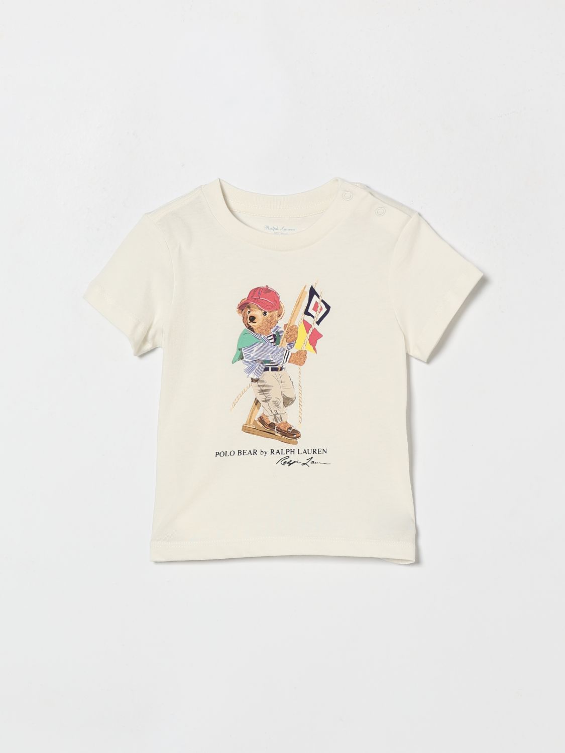 POLO RALPH LAUREN Baumwoll-T-Shirt mit Bärenprint