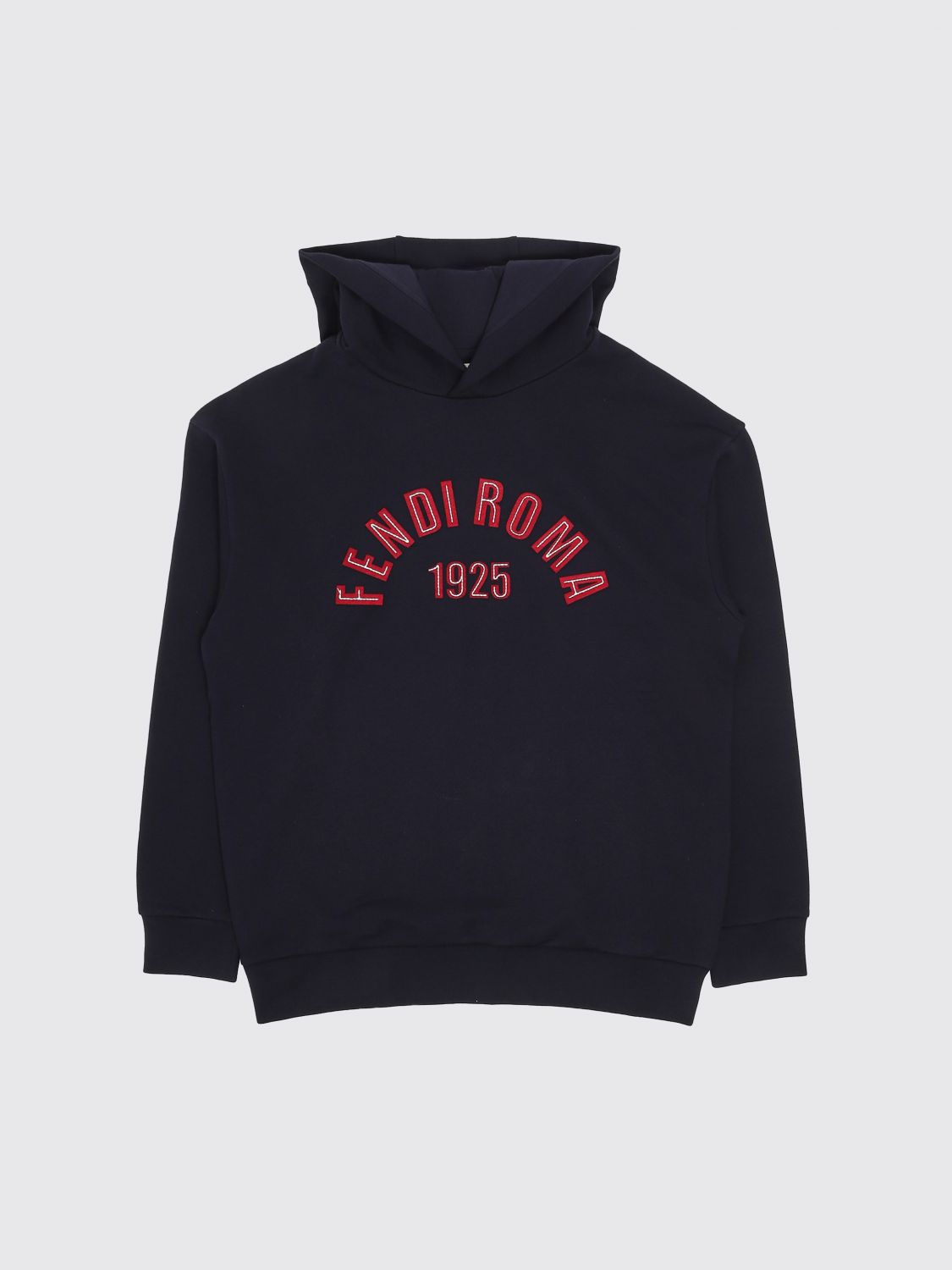 FENDI Felpa con cappuccio in cotone con logo