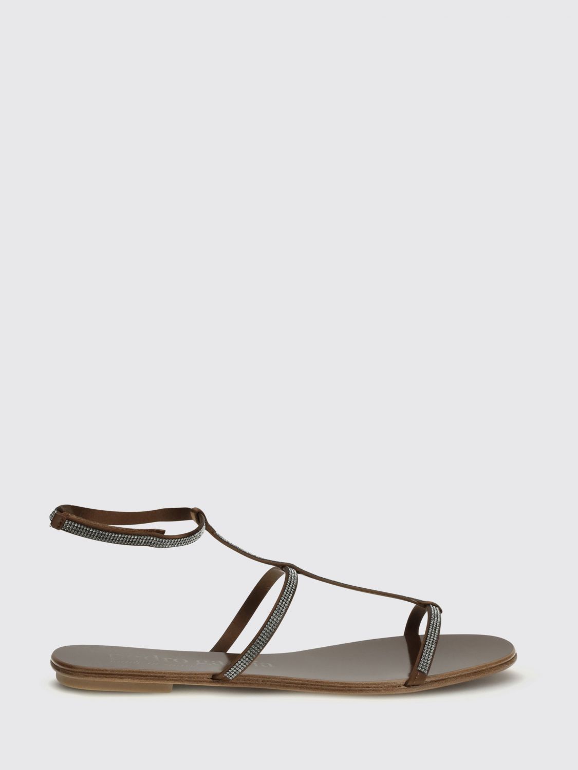 PEDRO GARCIA Sandalen aus Wildkalbsleder mit Strass