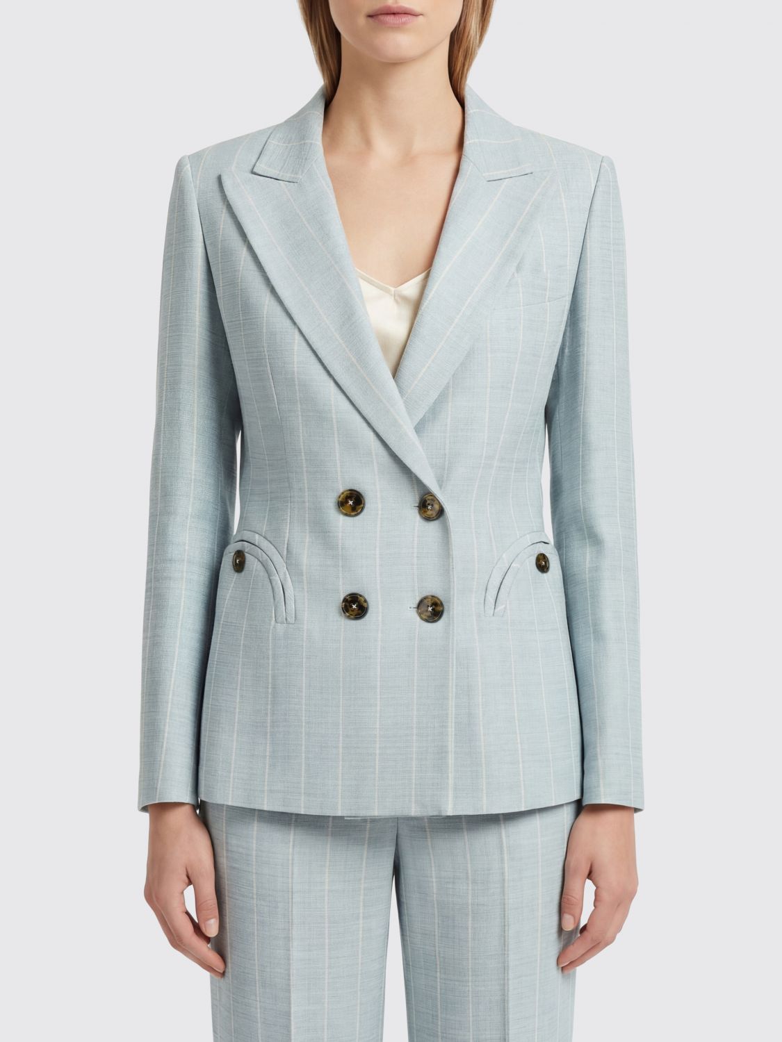 Blazé Milano Double-Breasted Viscose Blazer