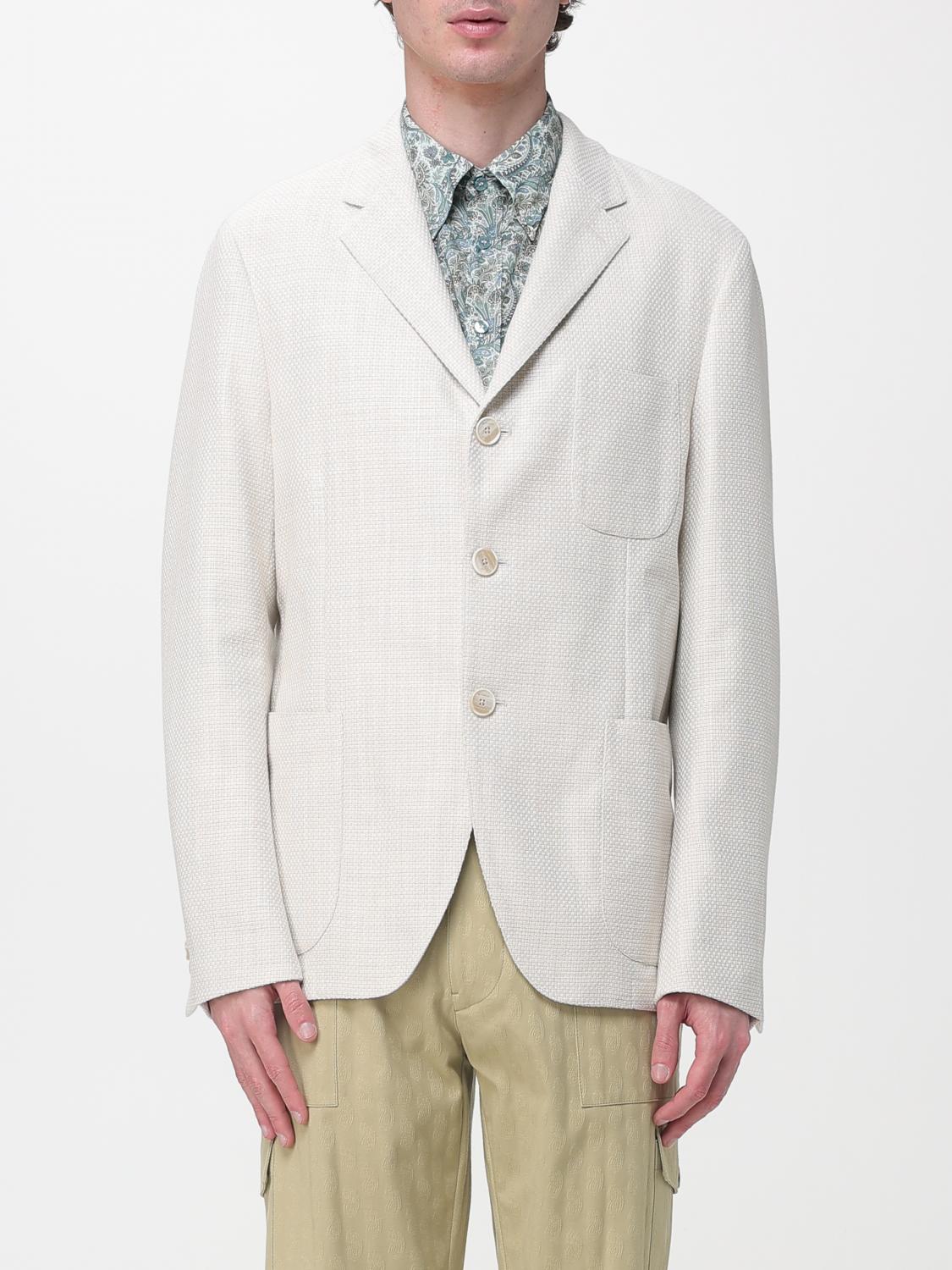ETRO ETRO Single-Breasted Blazer in Cotton and Wool　ETRO シングルブレスト ブレザー コットン＆ウール