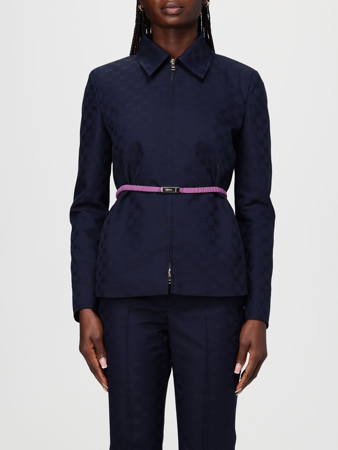 GUCCI Giacca in misto cotone GG