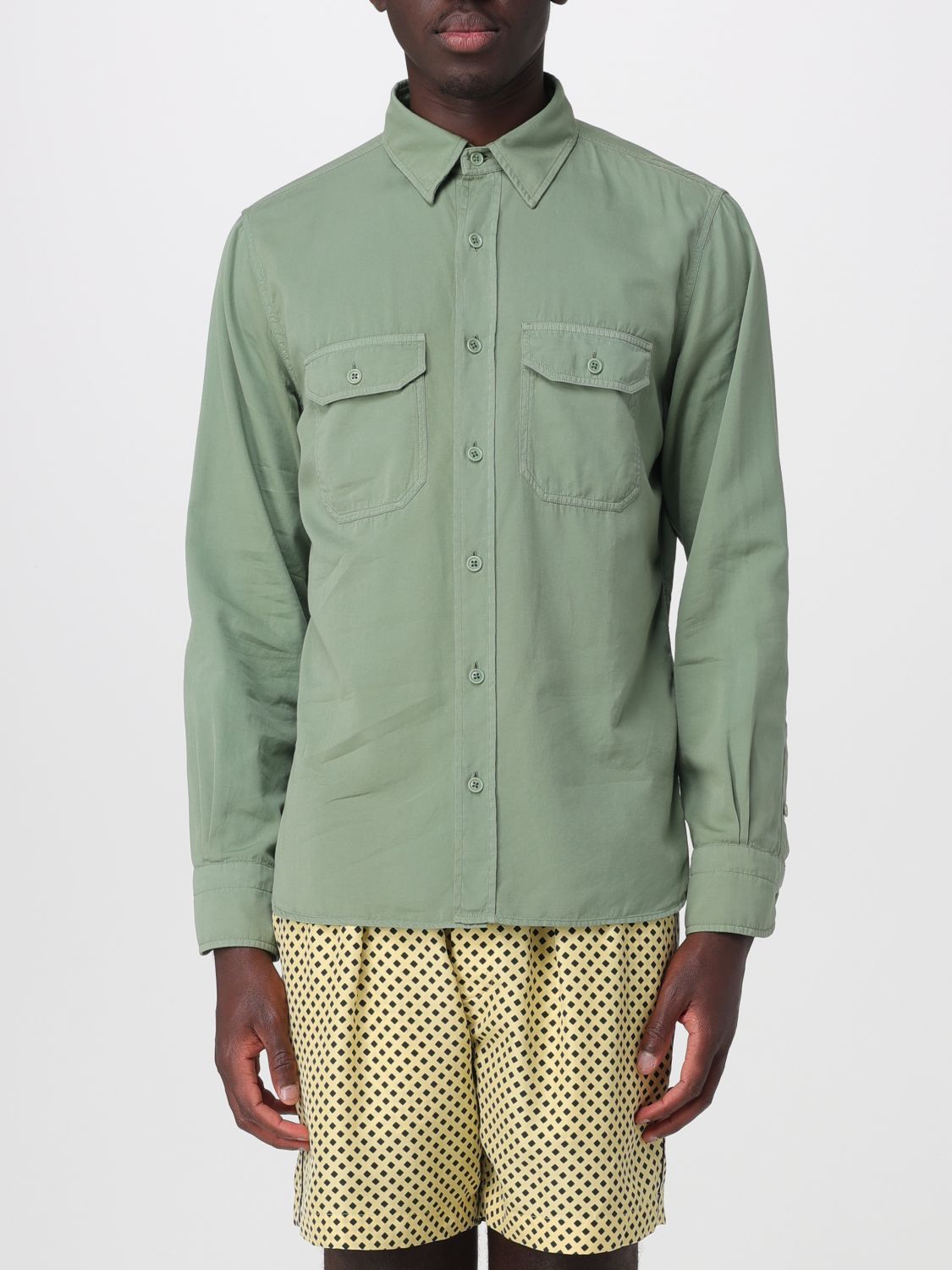 TOM FORD Camicia casual in cotone e seta
