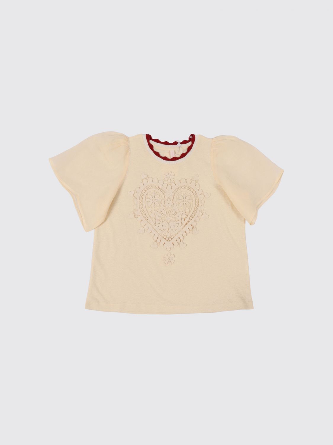 Zimmermann ZIMMERMANN Embroidered Linen and Cotton T-Shirt　ZIMMERMANN 刺繍入りリネン＆コットン T シャツ
