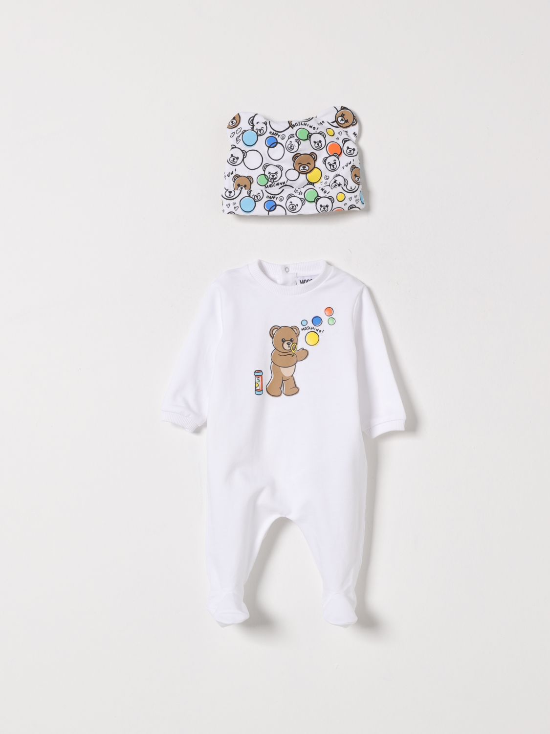 MOSCHINO Baumwoll-Nachtwäsche-Set mit Teddy