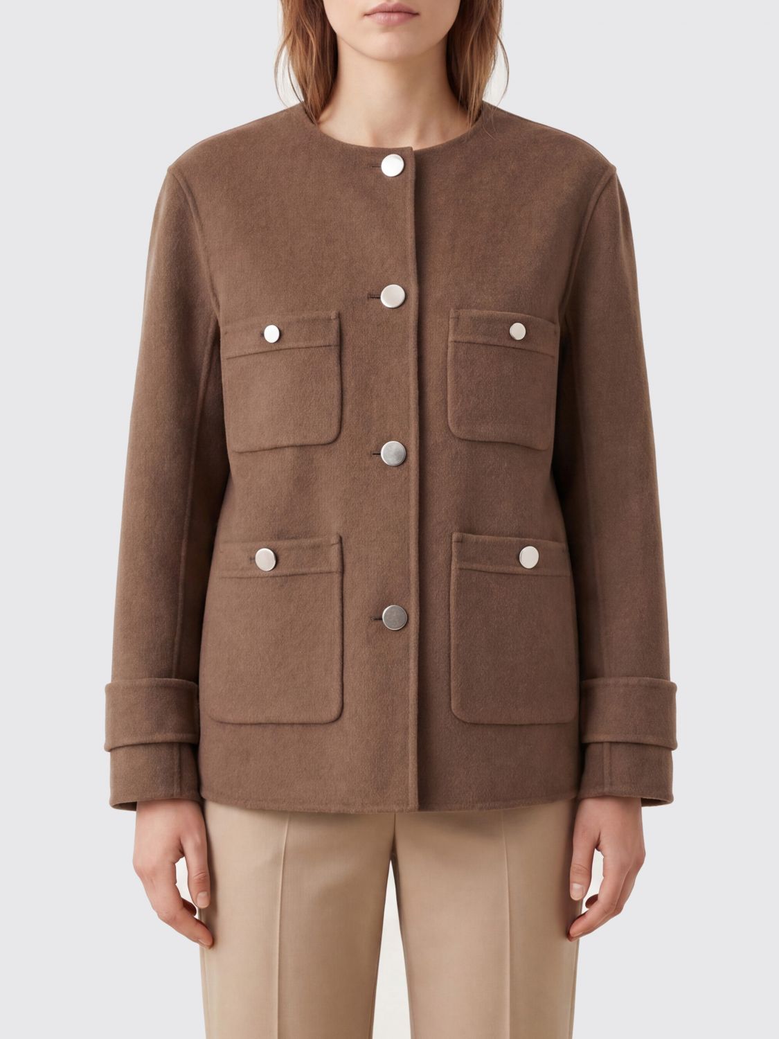 'S MAX MARA Coat Woman color Brown